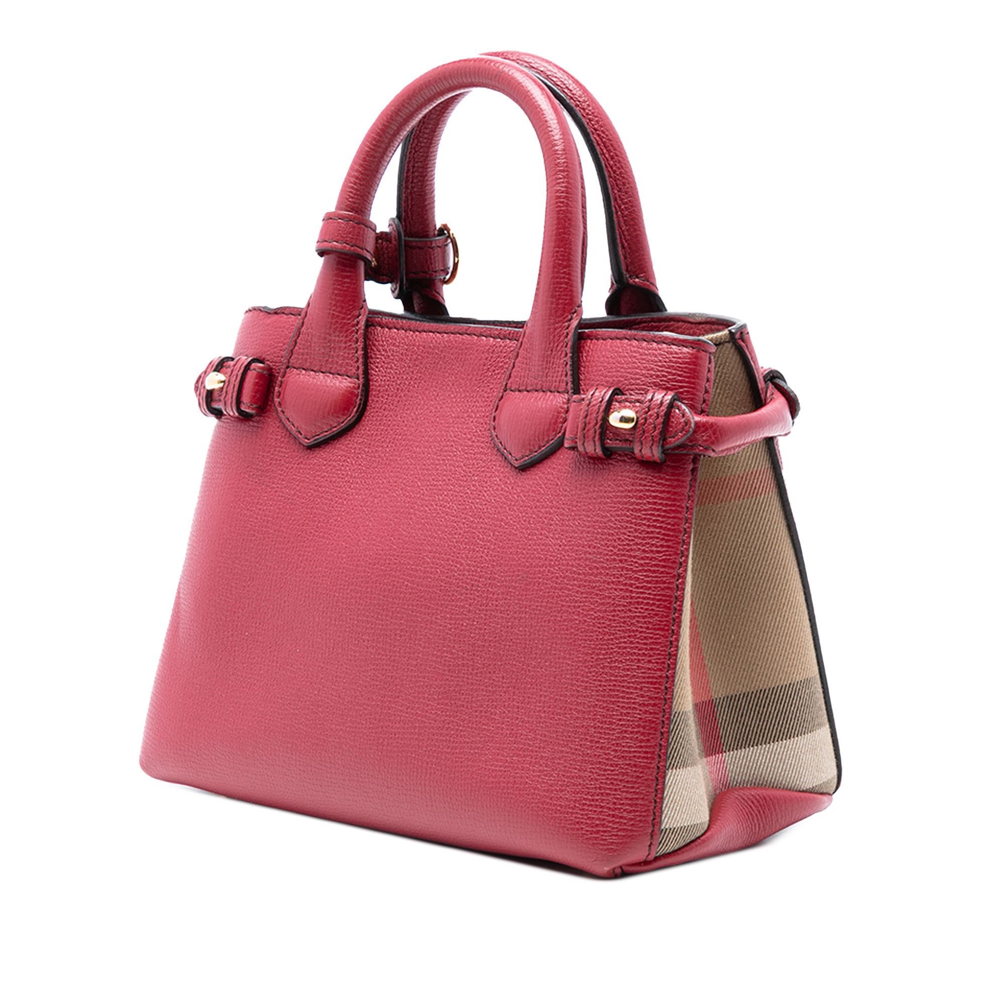 Burberry Burberry Small Grainy Calfskin and House Check Banner Satchel Size ONE SIZE - 2 Thumbnail
