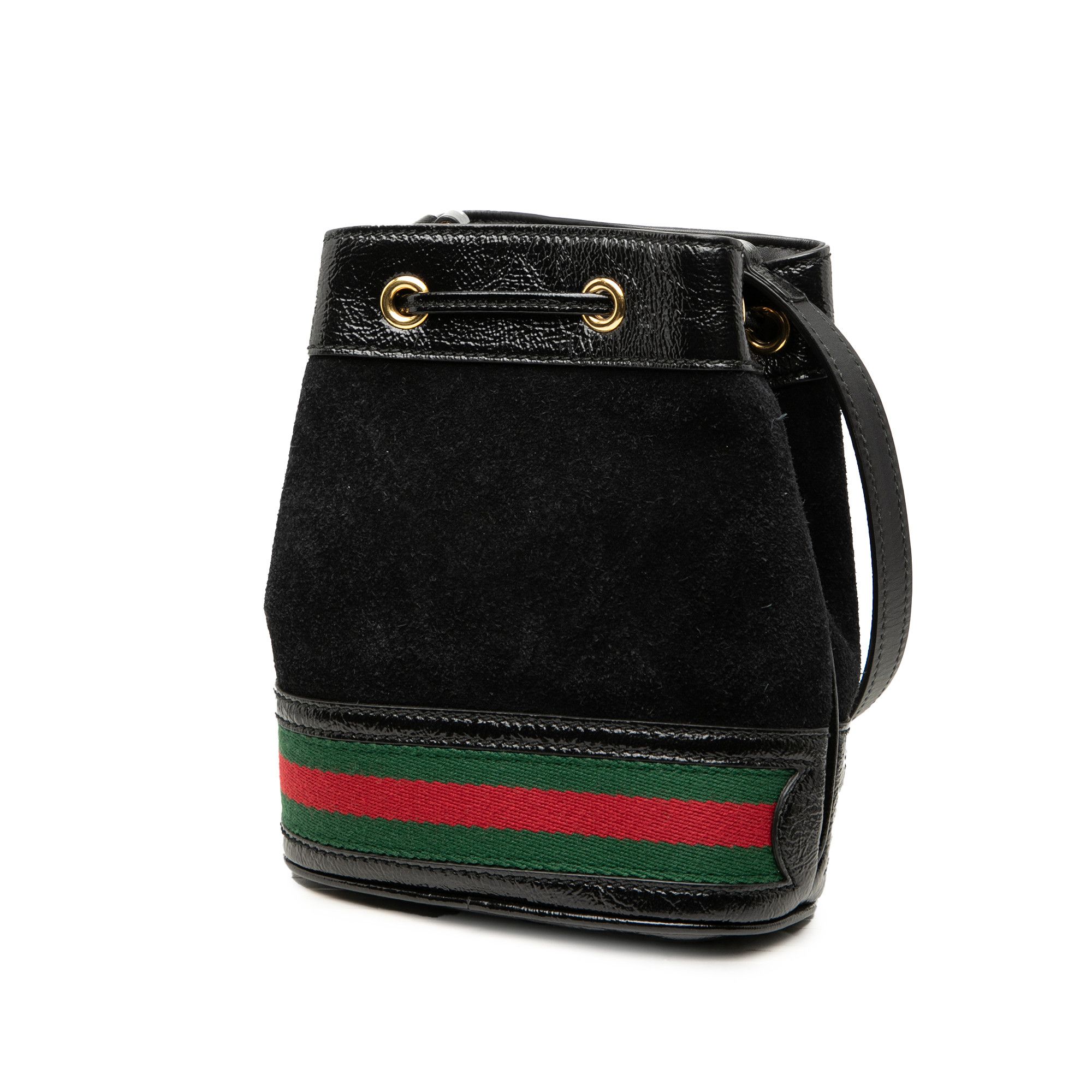 Gucci Gucci Mini Suede and Patent Web Ophidia Bucket Bag Size ONE SIZE - 2 Thumbnail