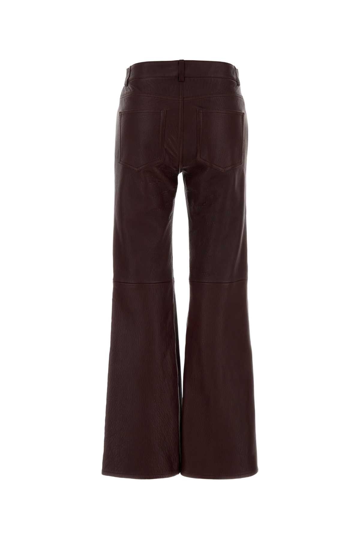 Chloe Grape Leather Flared Pant Size 30" / US 8 / IT 44 - 2 Thumbnail