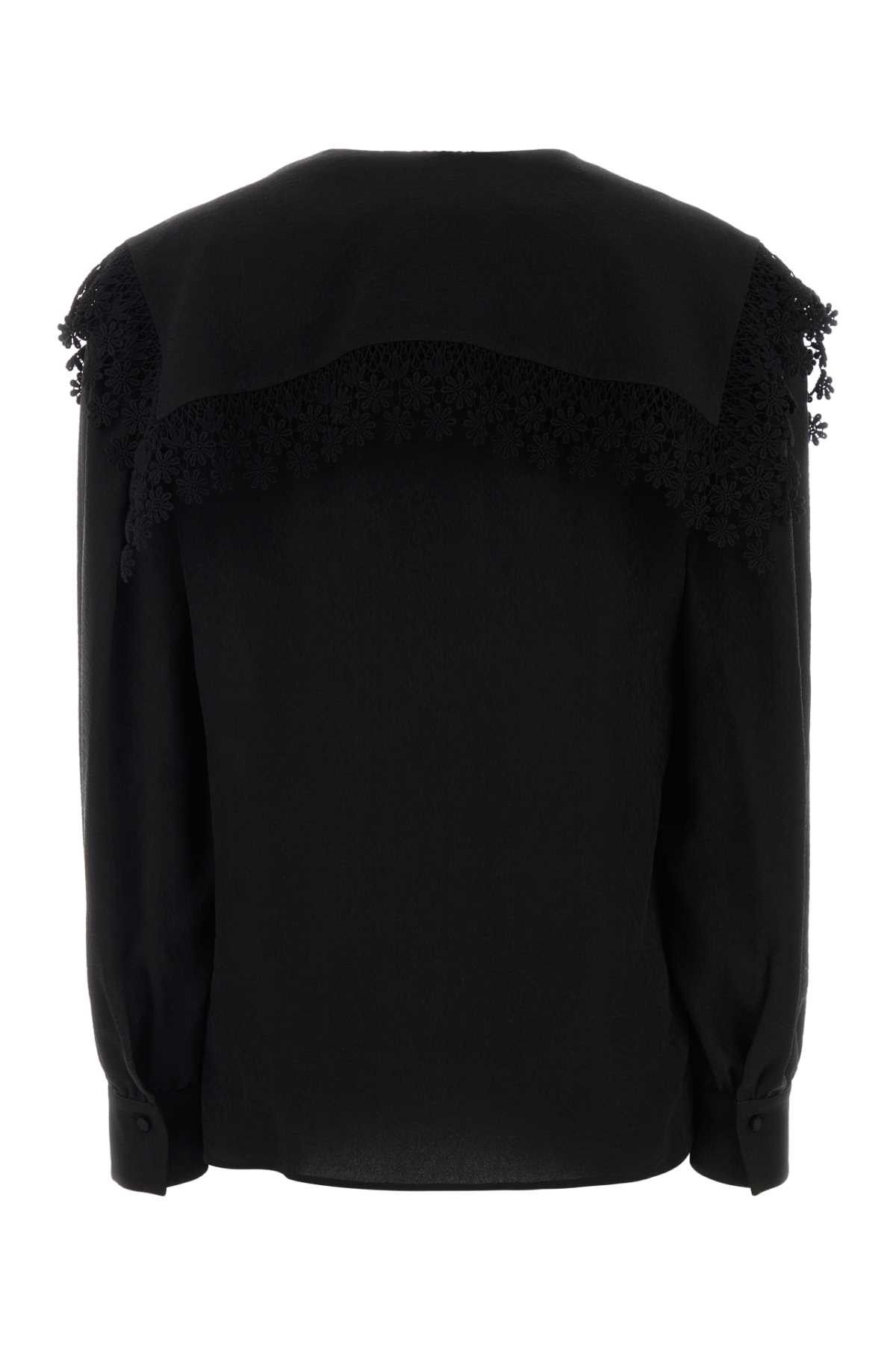 Chloe Black Silk Shirt Size M / US 6-8 / IT 42-44 - 2 Thumbnail