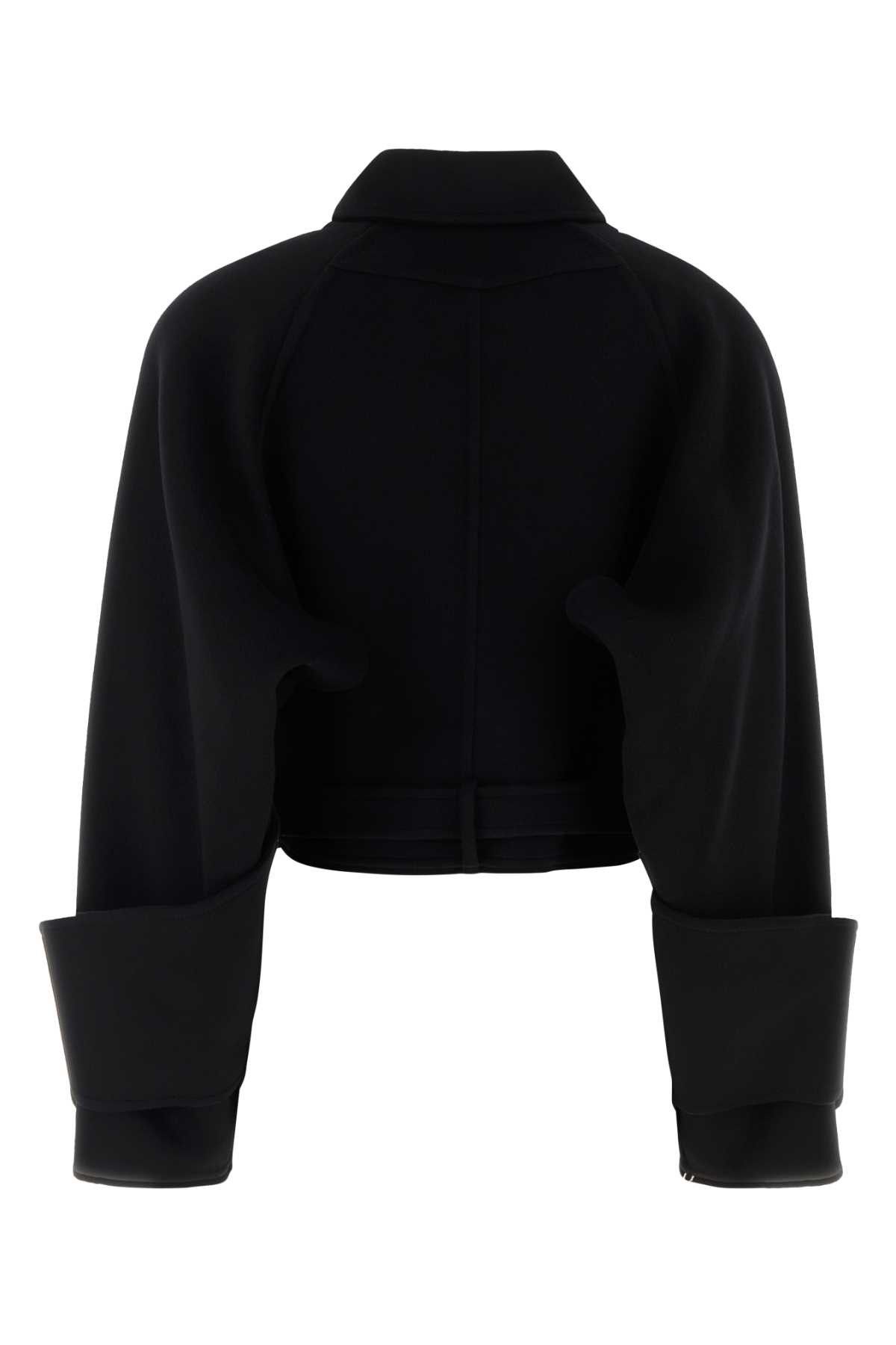Chloe Black Wool Coat Size L / US 10 / IT 46 - 2 Thumbnail