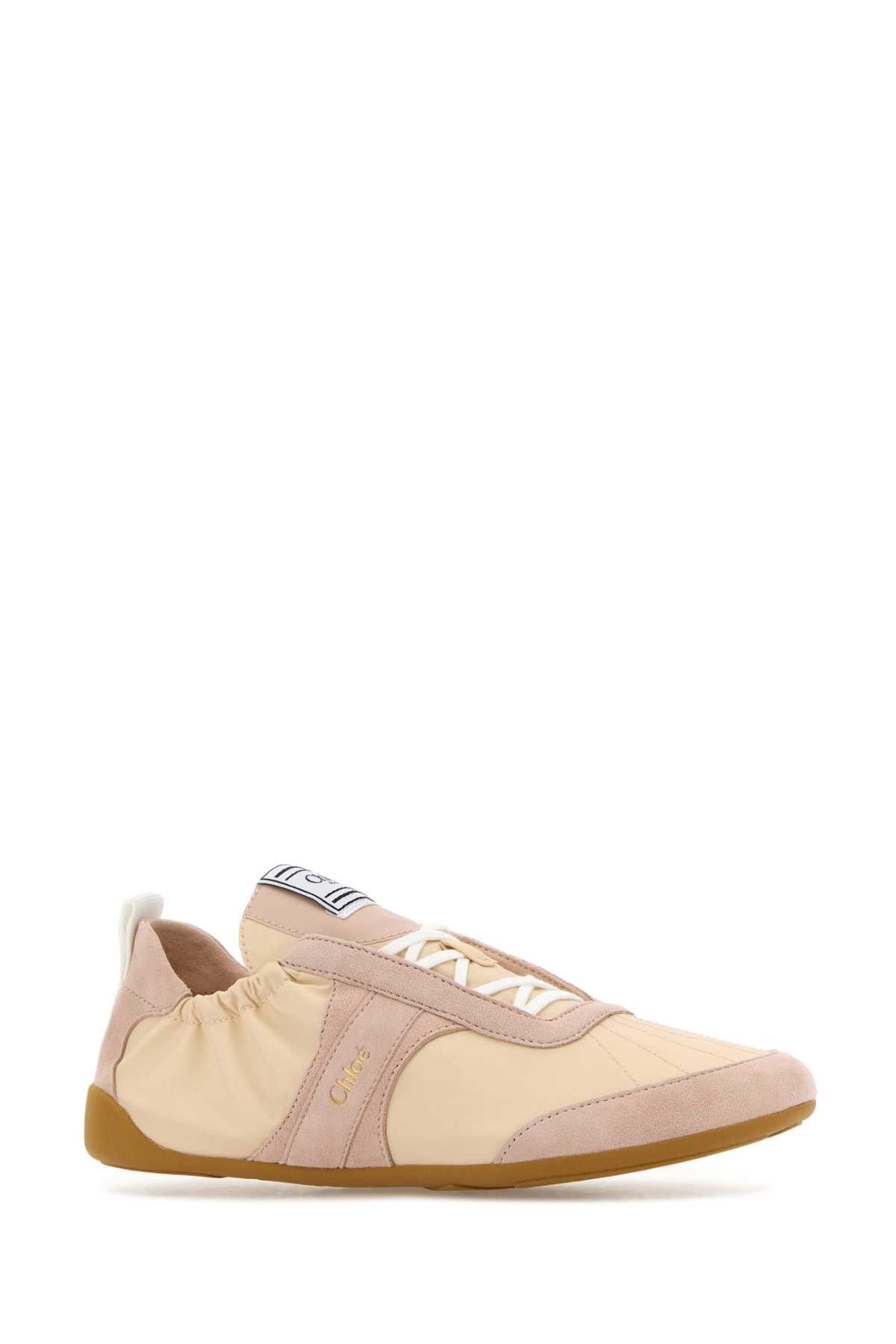 Chloe Two-Tone Canvas And Leather Chloã¨ Kick Sneakers Size US 7 / IT 37 - 2 Thumbnail