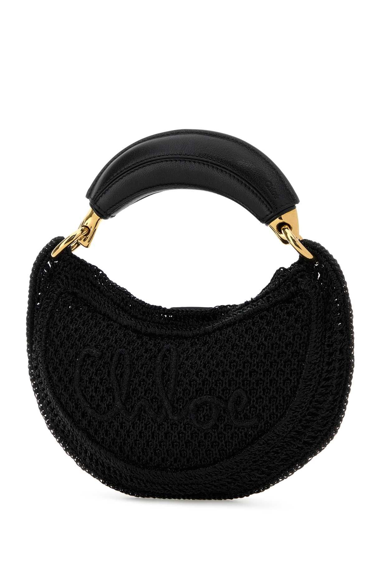 Chloe Black Raffia Mini Summer Banana Handbag Size ONE SIZE - 2 Thumbnail