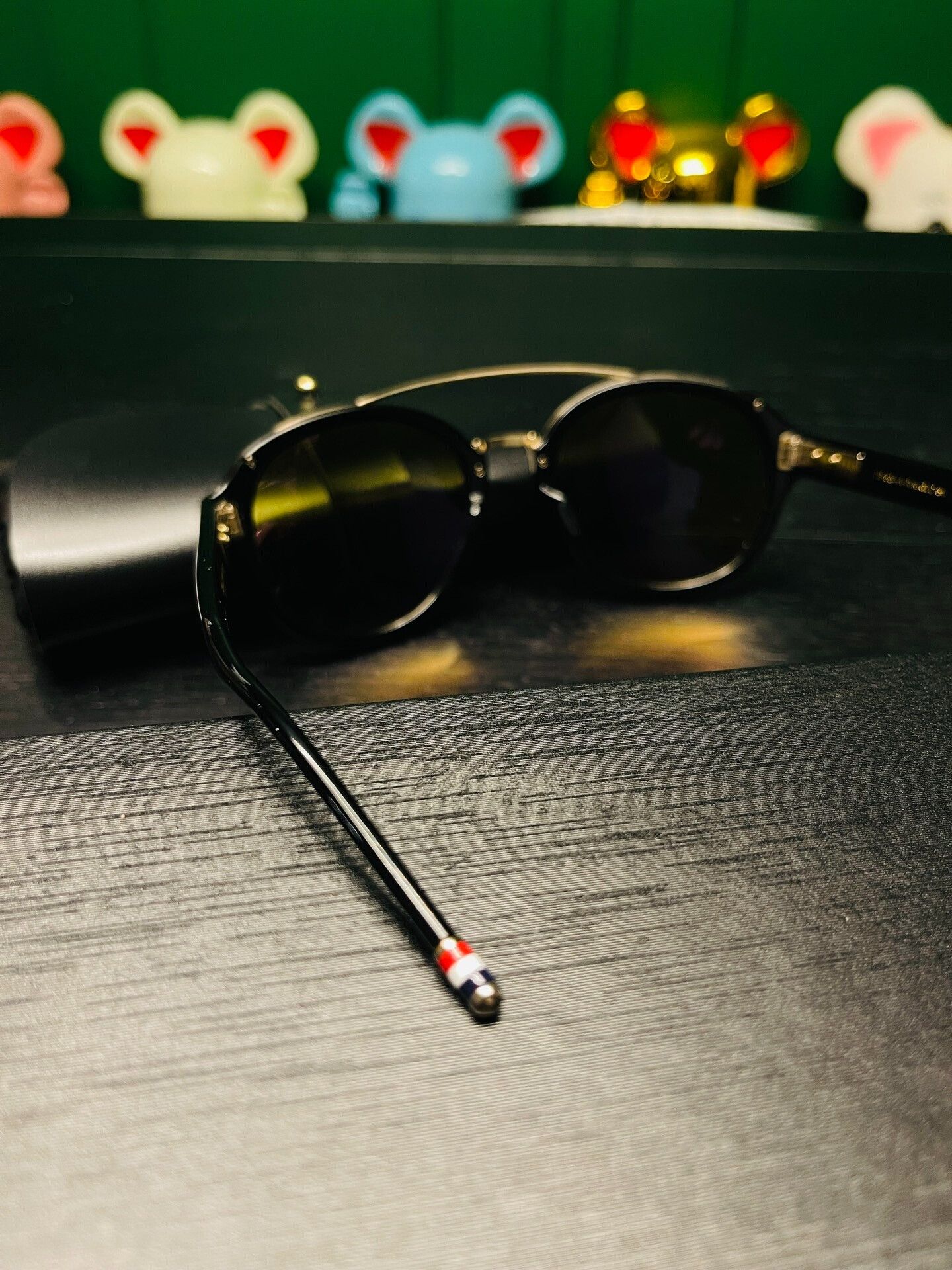 Thom Browne Thom Browne TB-504 Sunglasses with Gold Accents Size ONE SIZE - 7 Thumbnail