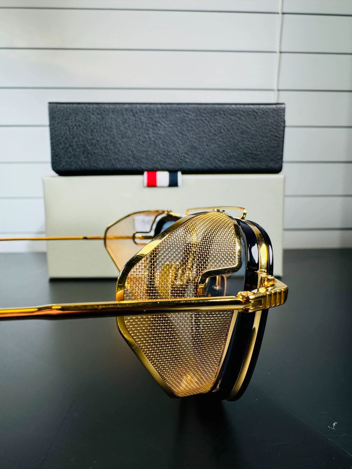Thom Browne Thom Browne Gold Square Sunglasses Size ONE SIZE - 5 Thumbnail