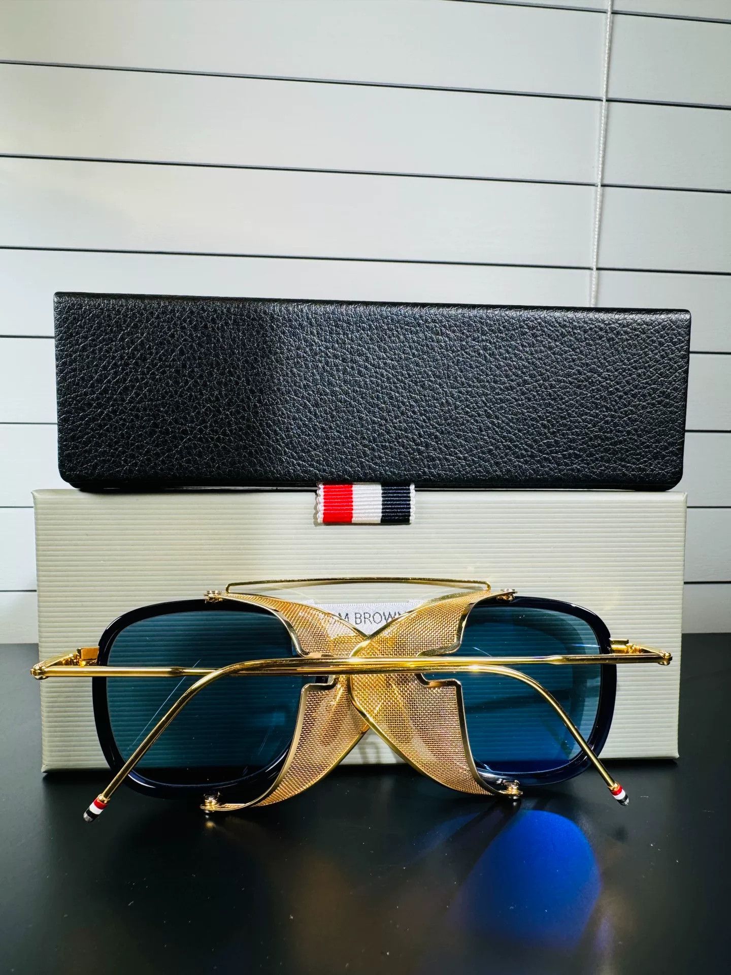 Thom Browne Thom Browne Gold Square Sunglasses Size ONE SIZE - 2 Thumbnail