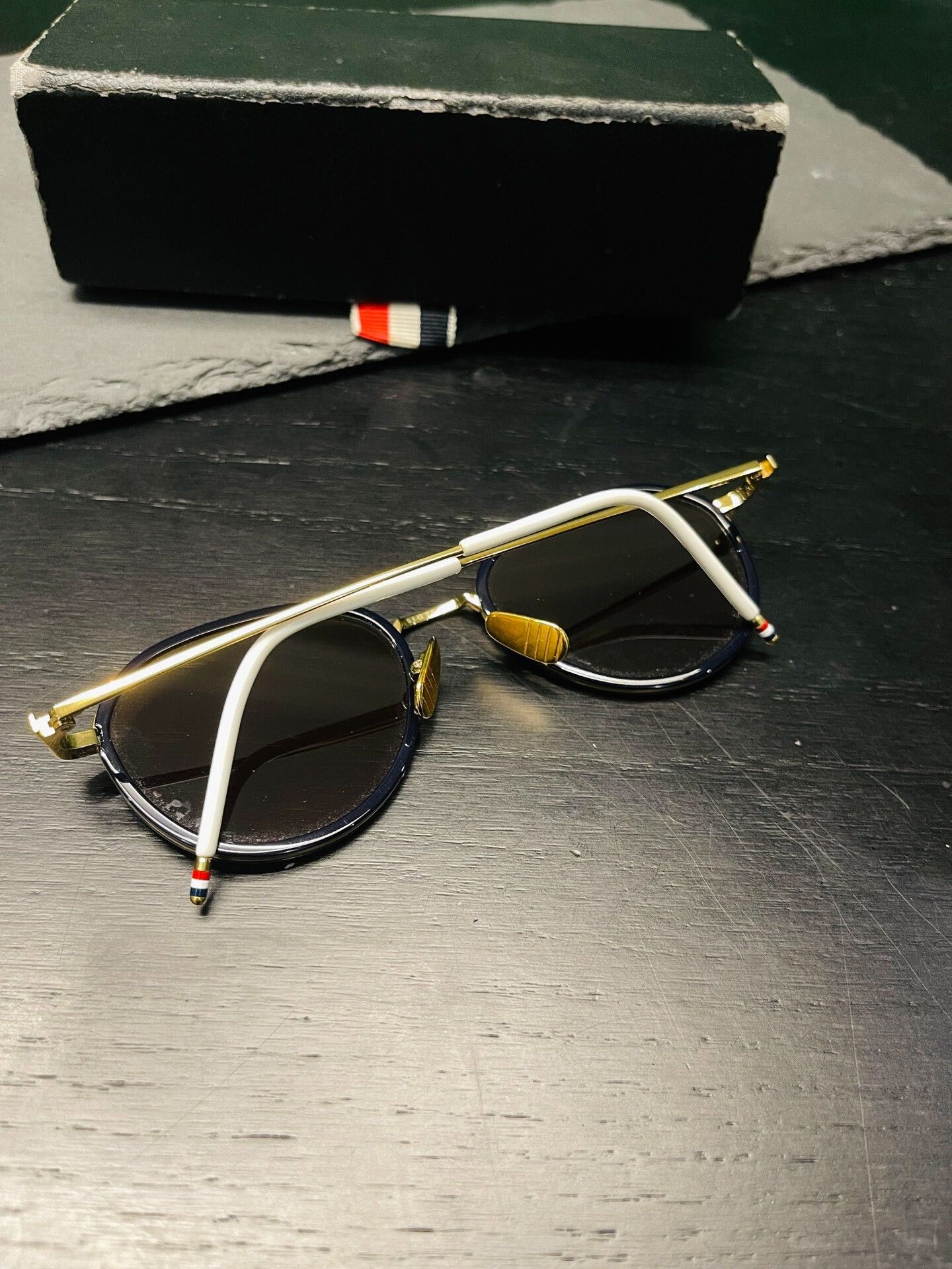 Thom Browne Thom Browne Pilot Sunglasses TB-801 Size ONE SIZE - 2 Thumbnail