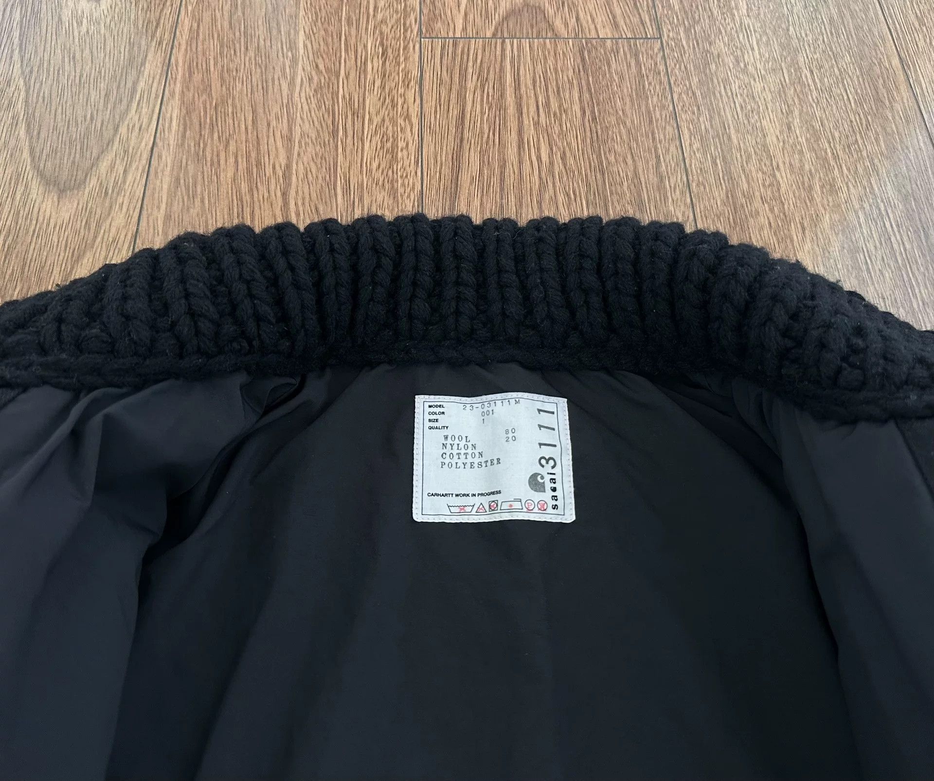 Sacai sacai x carhartt wool knit jacket Size US S / EU 44-46 / 1 - 4 Thumbnail