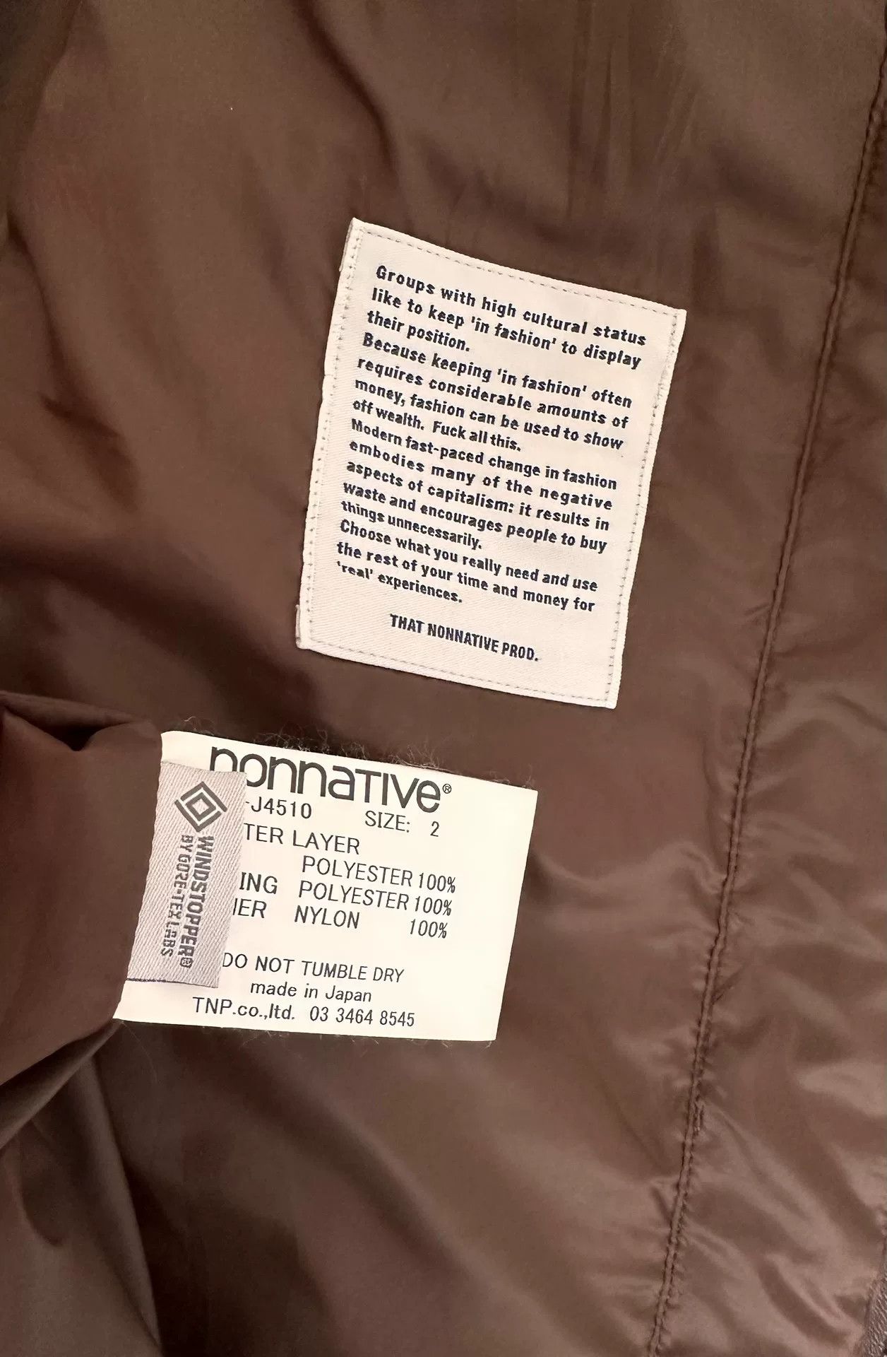 Nonnative nonnative gore-tex waterproof windbreaker jacket Size US S / EU 44-46 / 1 - 5 Thumbnail