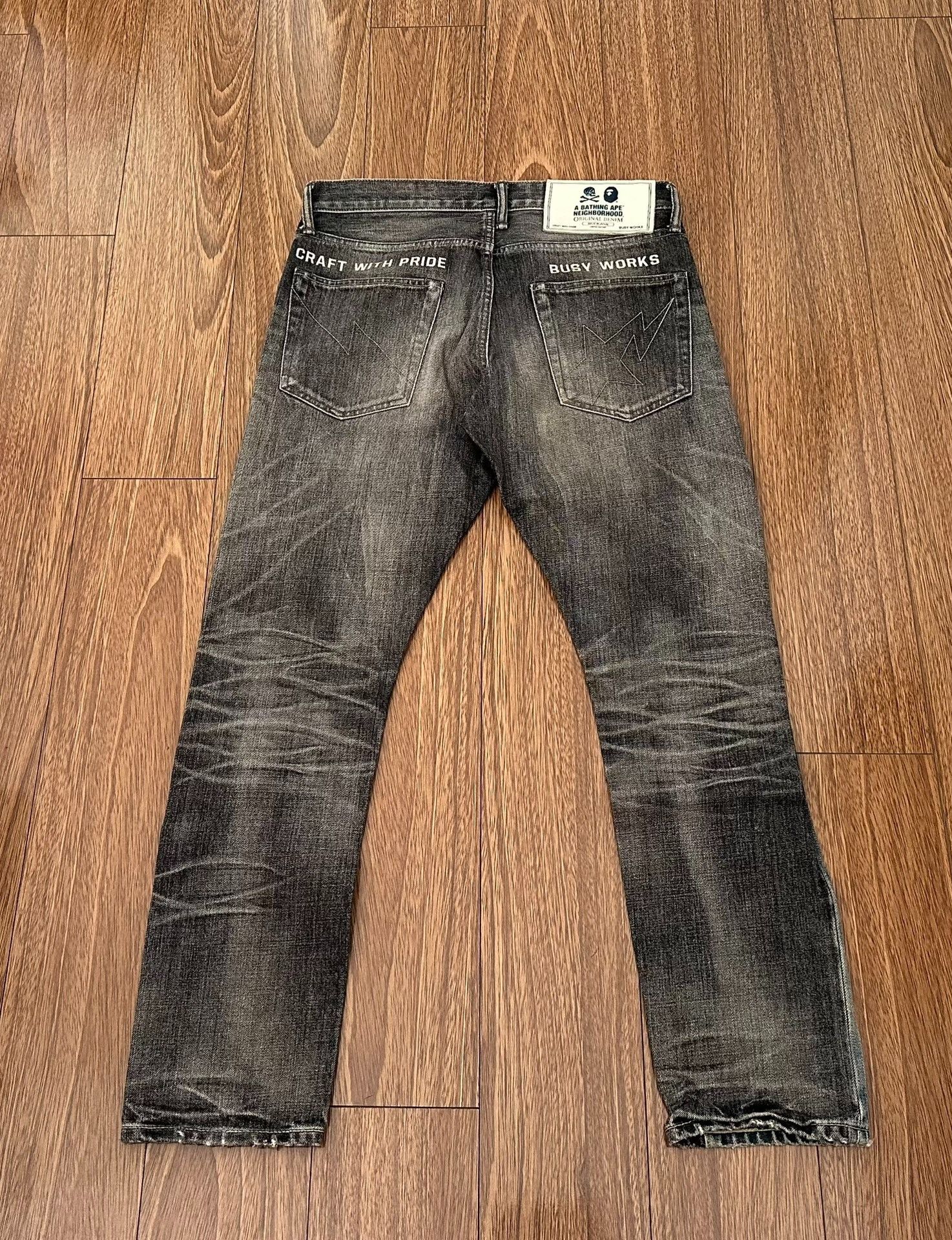 Neighborhood bape savage narrow 14oz denim pants Size US 28 / EU 44 - 2 Thumbnail