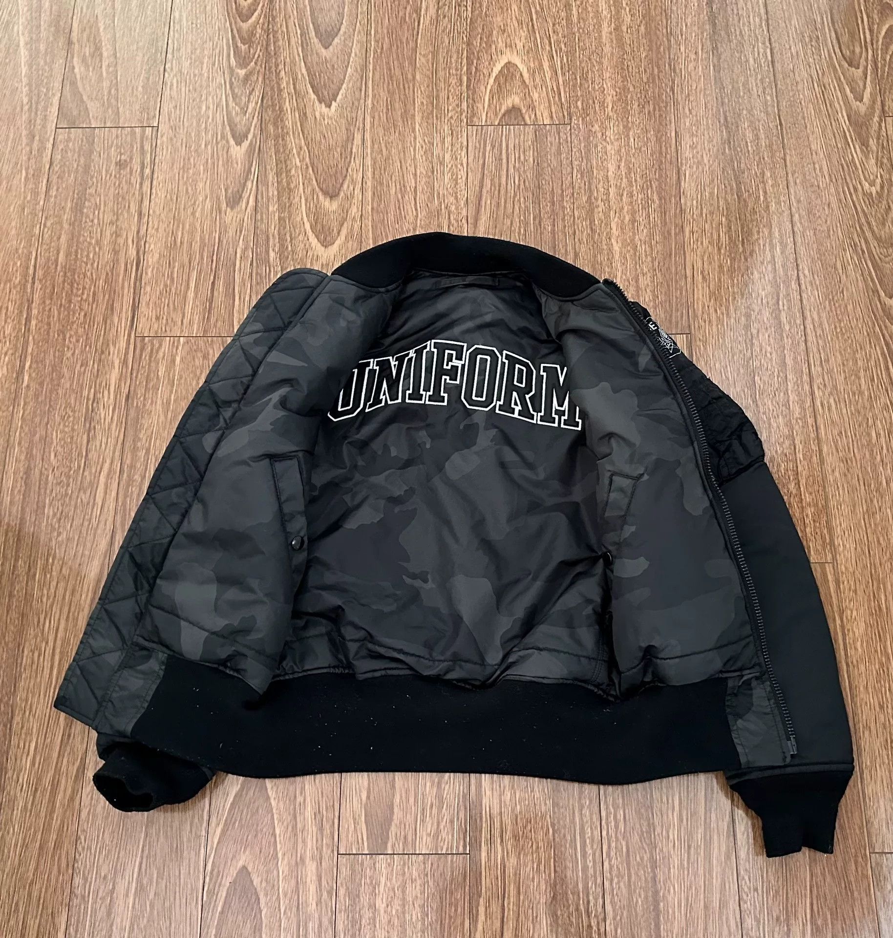 uniform experiment black reversible MA-1 bomber jacket Size US M / EU 48-50 / 2 - 3 Thumbnail