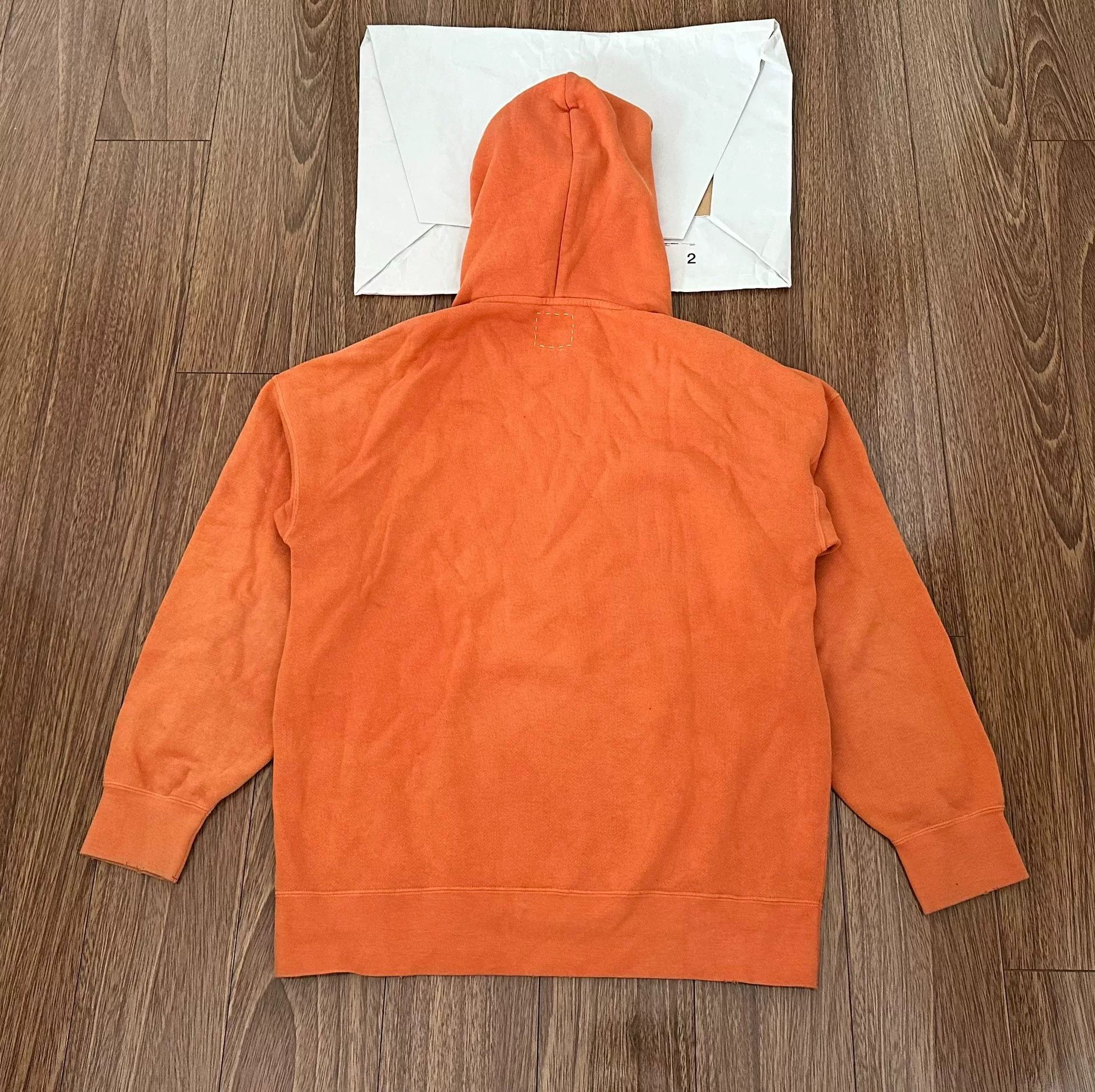 Visvim visvim jumbo hoodie uneven dye orange Size US M / EU 48-50 / 2 - 2 Thumbnail