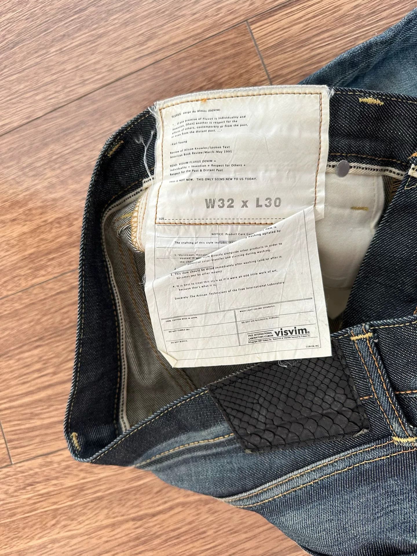 Visvim visvim social sculpture non washed denim pants Size US 32 / EU 48 - 3 Thumbnail