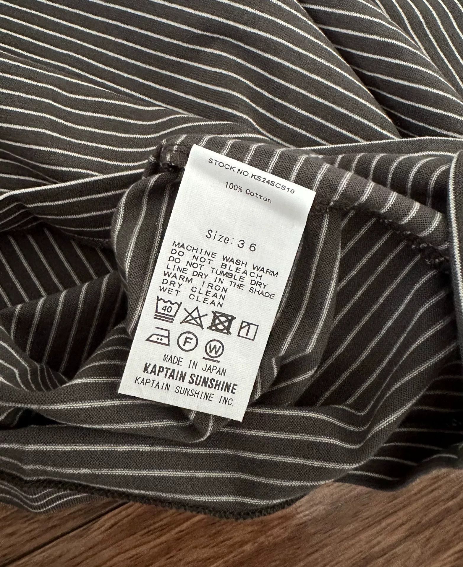Kaptain Sunshine striped cotton t-shirt from kaptain sunshine Size US S / EU 44-46 / 1 - 3 Thumbnail