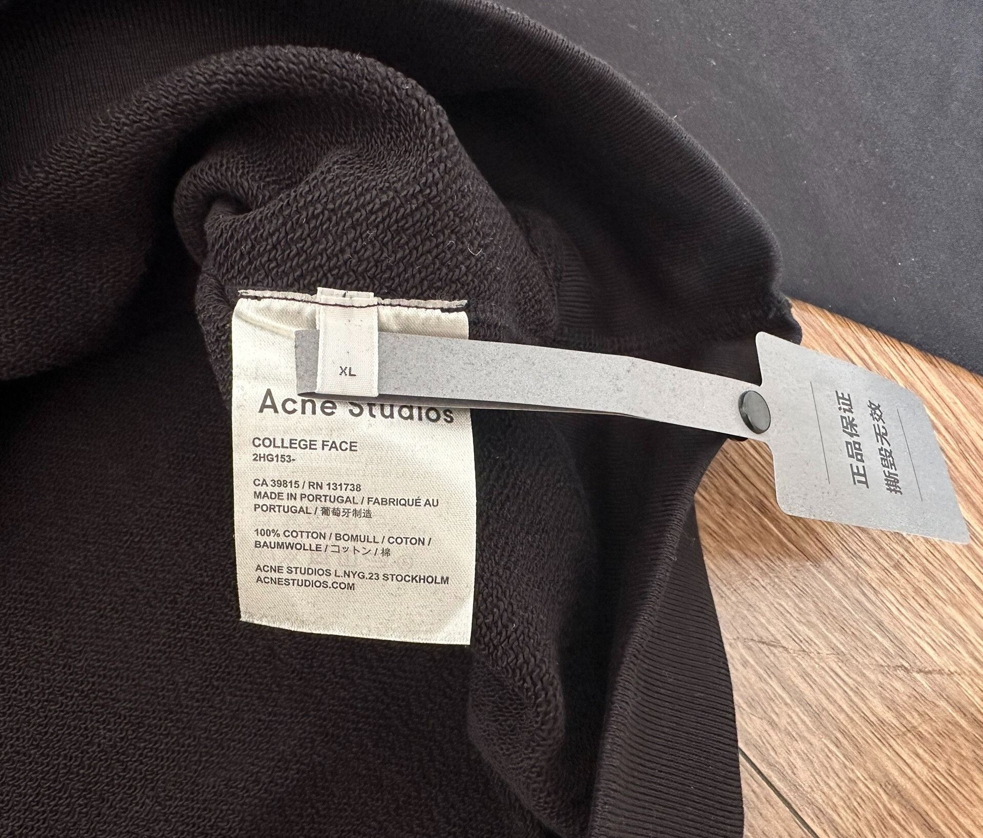 Acne Studios Acne Studios Black Sweatshirt with Smile Face Size US XL / EU 56 / 4 - 3 Thumbnail