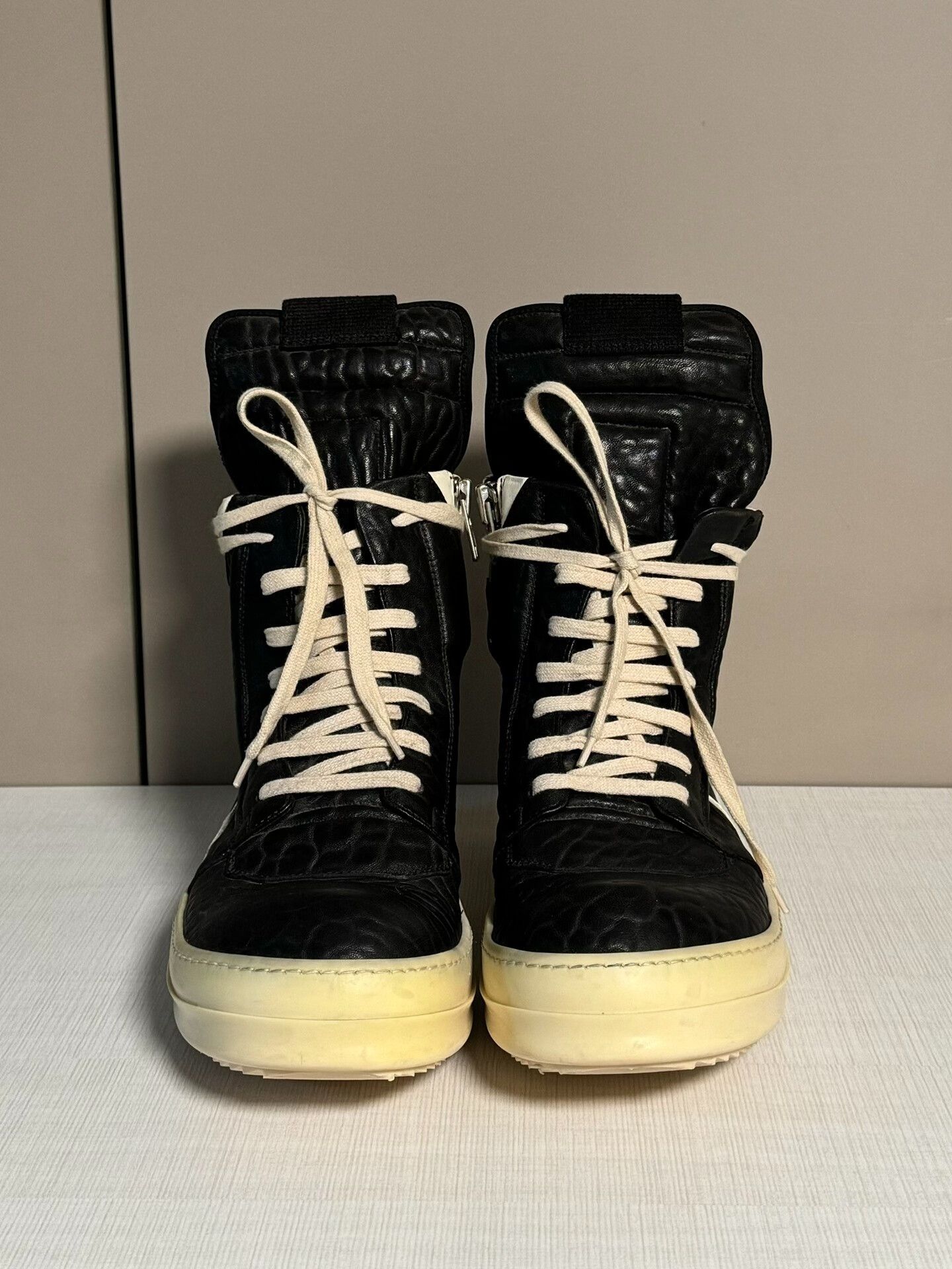 Rick Owens rick owens black leather sneakers with laces Size US 9 / EU 42 - 2 Thumbnail