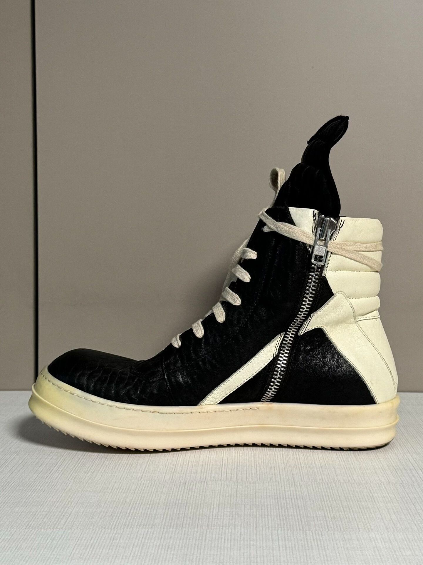 Rick Owens rick owens black leather sneakers with laces Size US 9 / EU 42 - 4 Thumbnail
