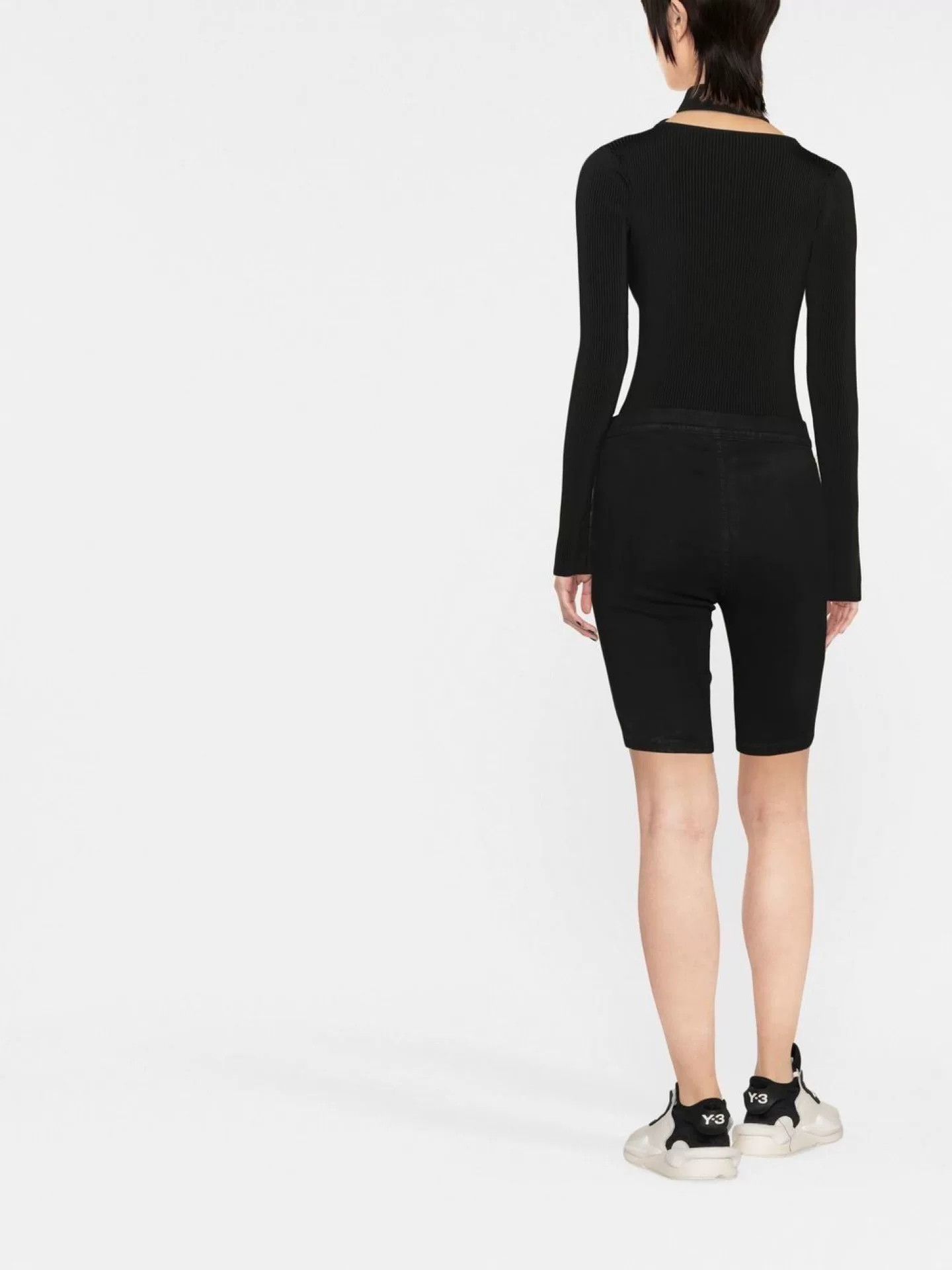 Rick Owens rick owens women's black waxed shorts Size 42" / US 20 - 7 Thumbnail