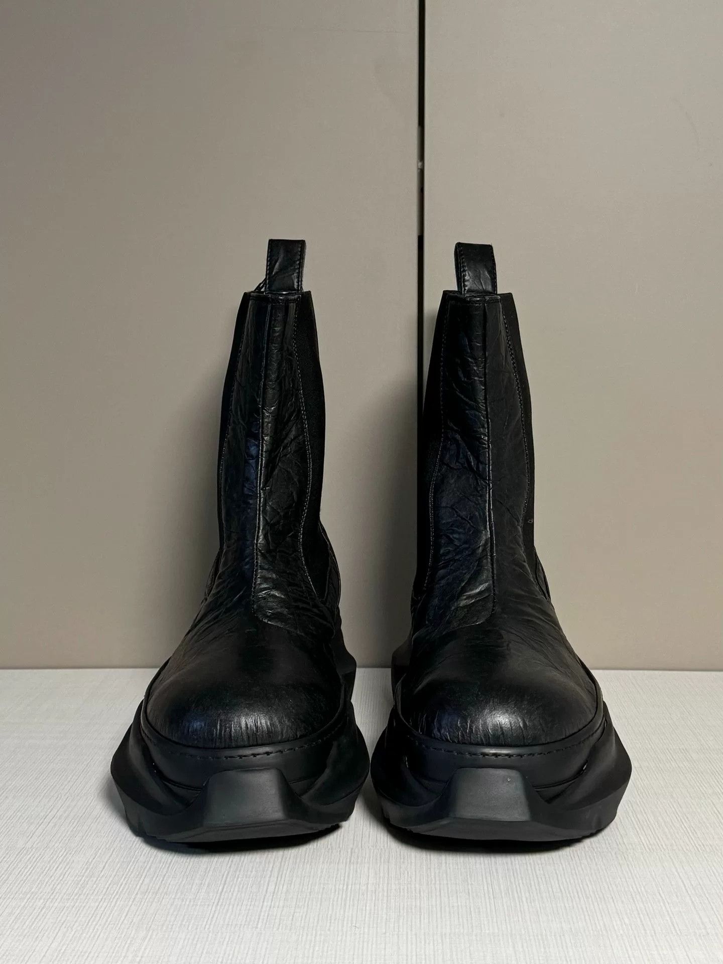 Rick Owens rick owens black platform chelsea boots Size US 8.5 / EU 41-42 - 2 Thumbnail