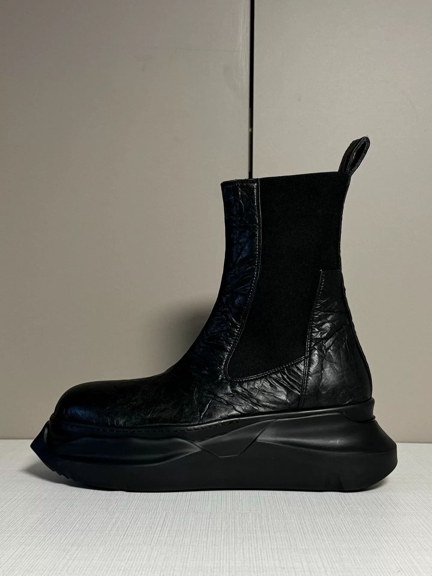 Rick Owens rick owens black platform chelsea boots Size US 8.5 / EU 41-42 - 3 Thumbnail