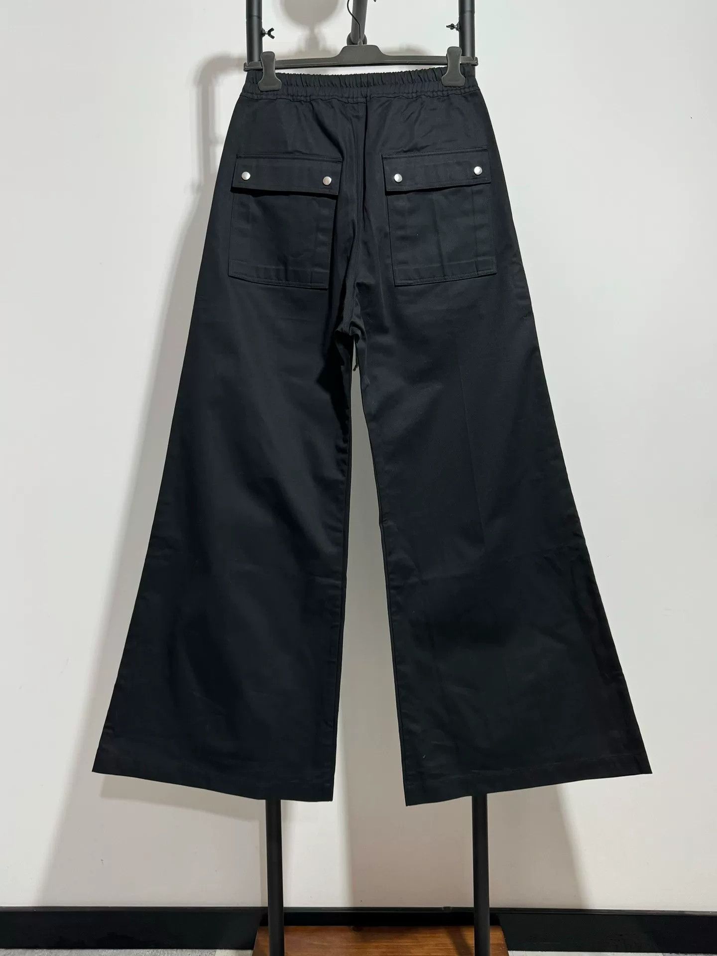 Rick Owens rick owens black wide leg trousers Size US 39 - 2 Thumbnail
