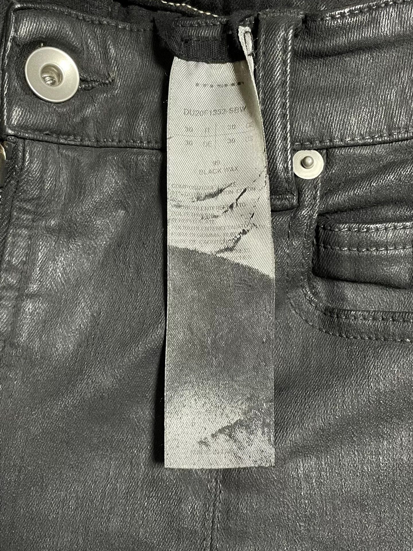 Rick Owens rick owens black waxed long pants Size US 30 / EU 46 - 3 Thumbnail