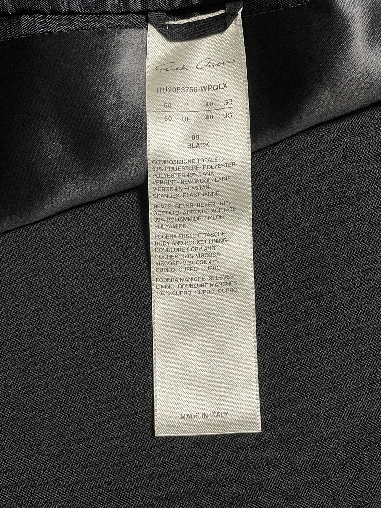 Rick Owens rick owens black suit jacket Size US L / EU 52-54 / 3 - 3 Thumbnail