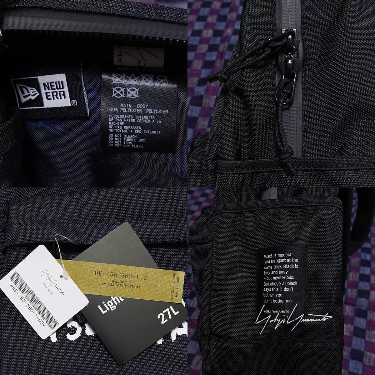 Yohji Yamamoto yohji yamamoto new era backpack black Size ONE SIZE - 6 Thumbnail