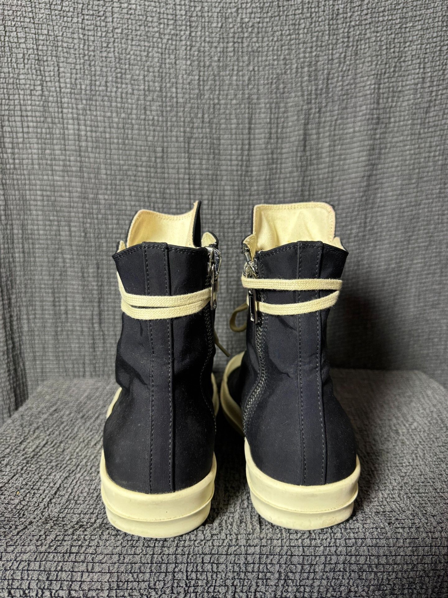 Rick Owens Rick Owens High Top Black and White Sneakers Size US 7.5 / EU 40-41 - 6 Thumbnail