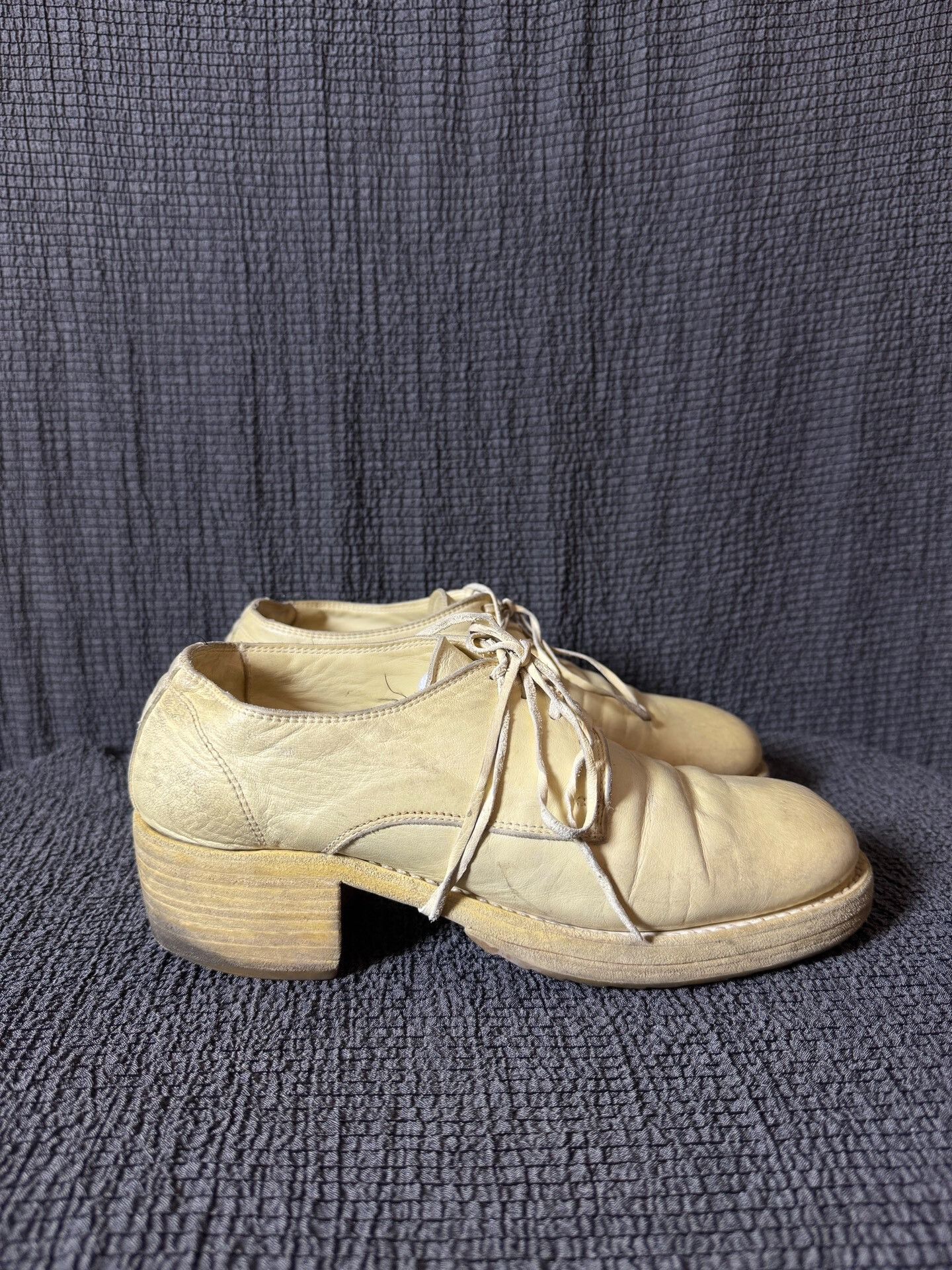 Guidi Guidi 792z Beige Leather Derby Shoes Size US 6 / EU 39 - 3 Thumbnail