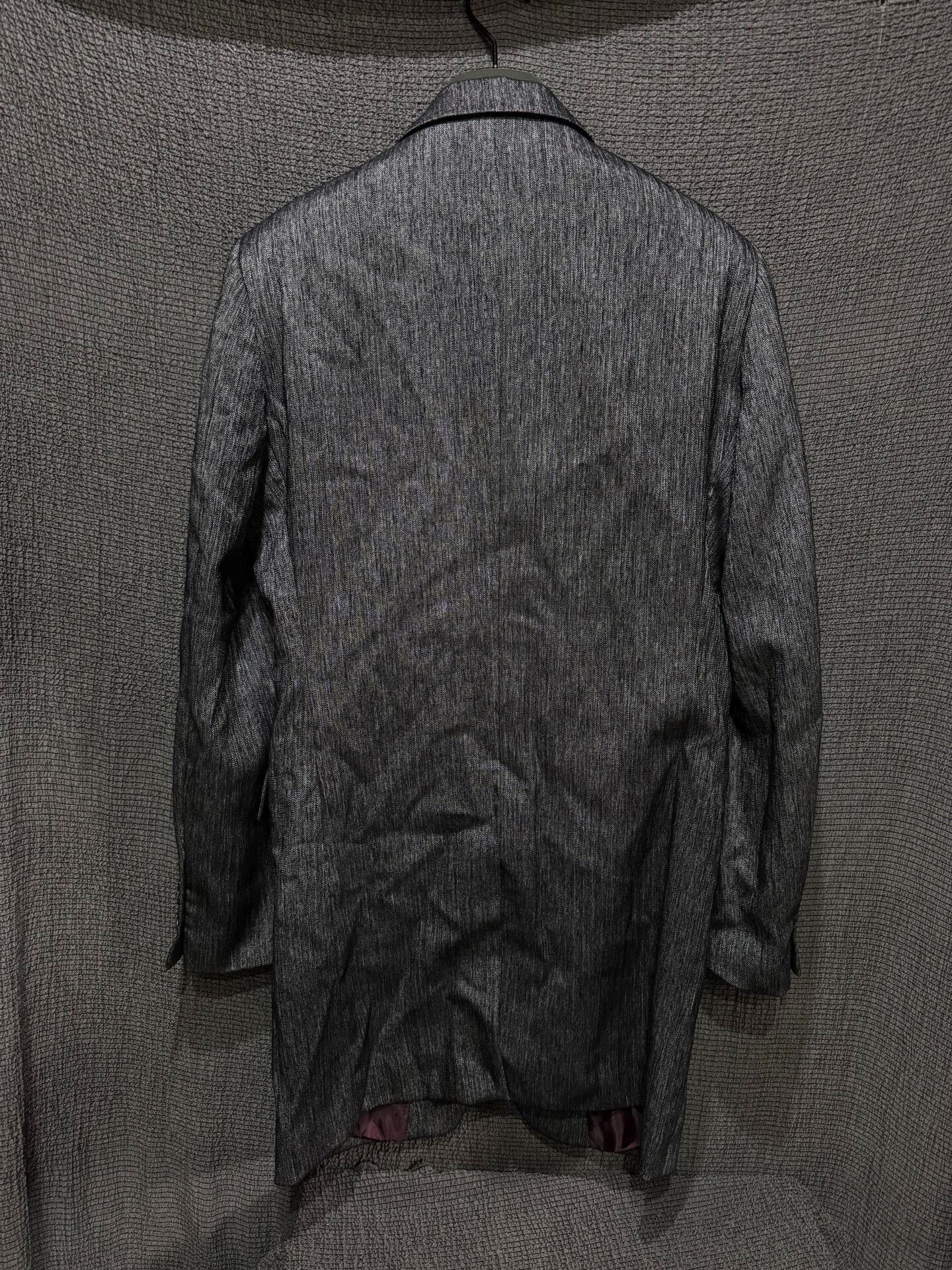 Schlussel vintage silk blend textured blazer with burgundy lining Size US M / EU 48-50 / 2 - 2 Thumbnail