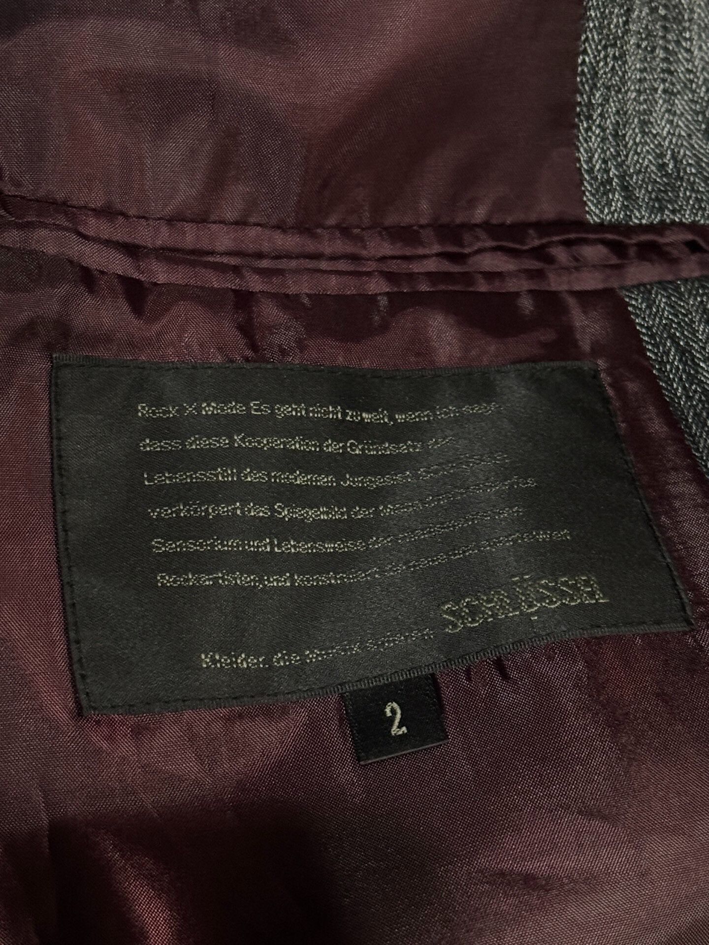 Schlussel vintage silk blend textured blazer with burgundy lining Size US M / EU 48-50 / 2 - 6 Thumbnail