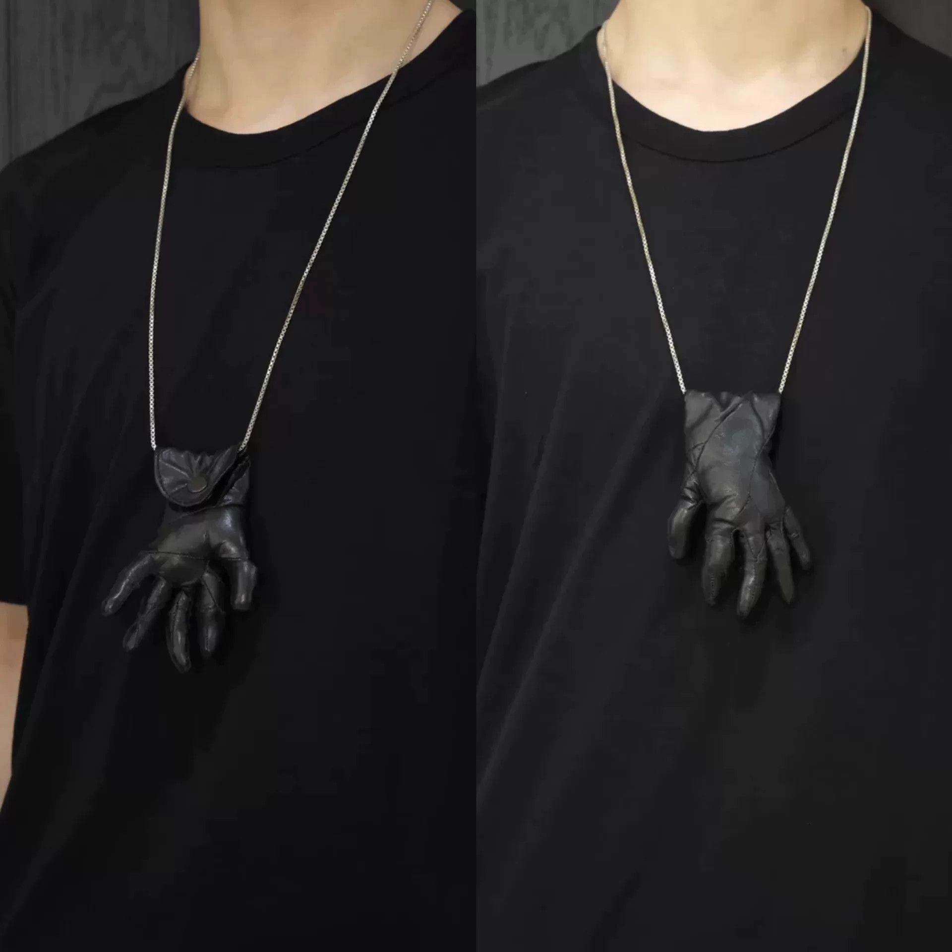Leon Emanuel Blanck black leather avant-garde glove necklace bag Size ONE SIZE - 8 Thumbnail
