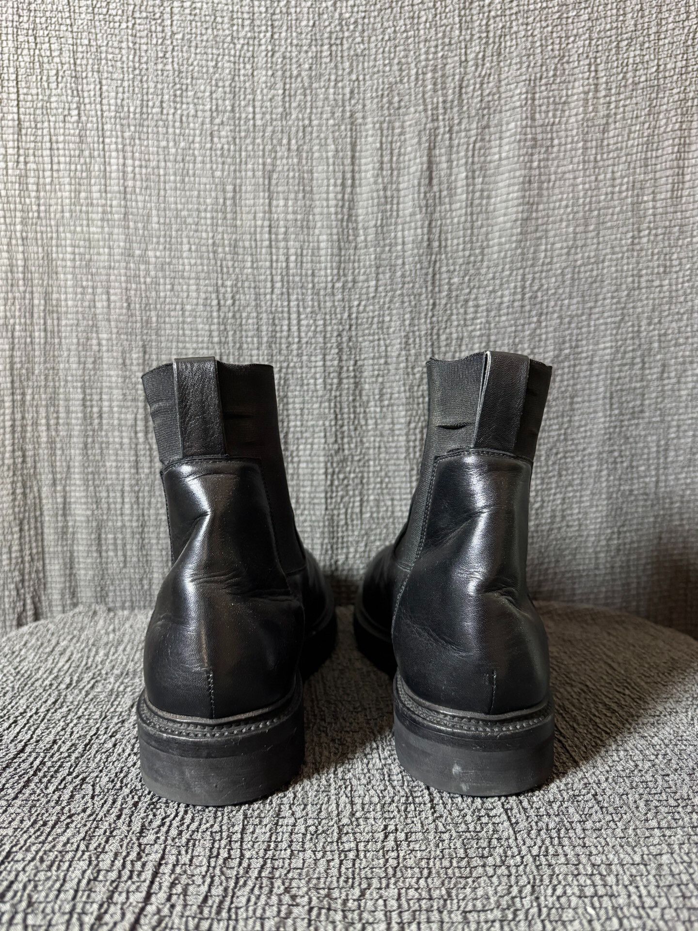 Rick Owens rick owens black leather chelsea boots Size US 7.5 / EU 40-41 - 6 Thumbnail