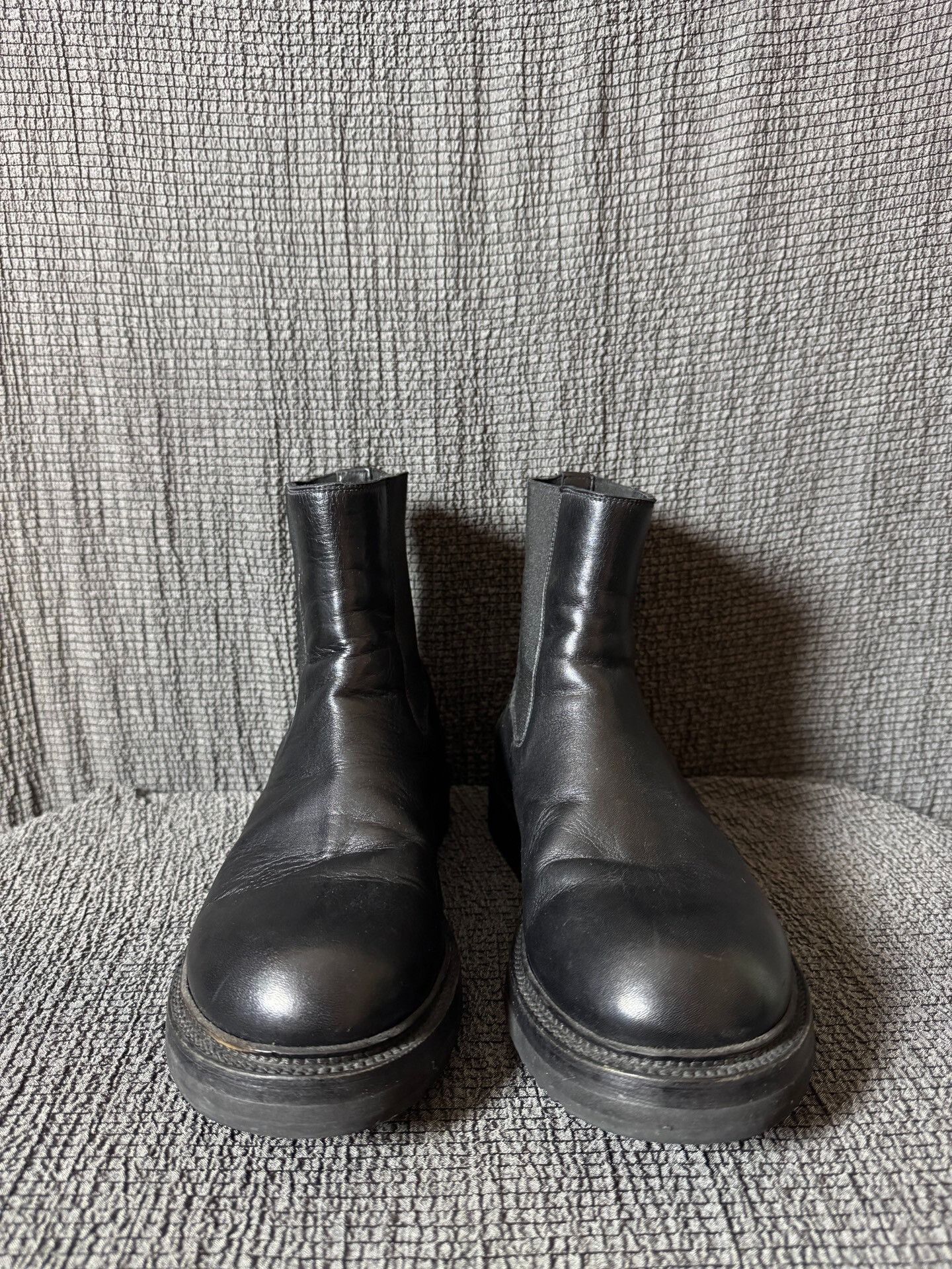 Rick Owens rick owens black leather chelsea boots Size US 7.5 / EU 40-41 - 5 Thumbnail