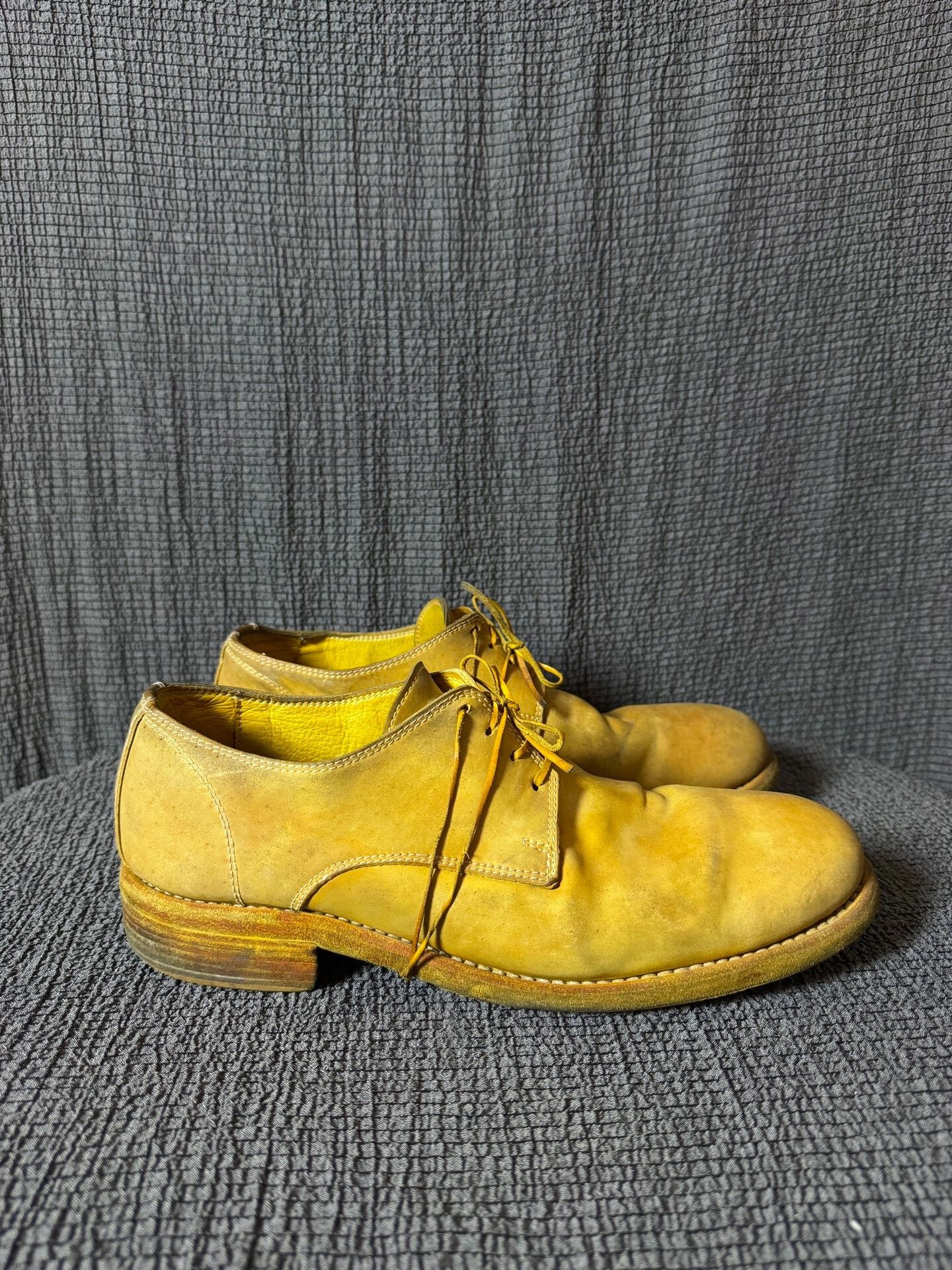 Guidi guidii 992 rare yellow derby shoes Size US 10.5 / EU 43-44 - 5 Thumbnail