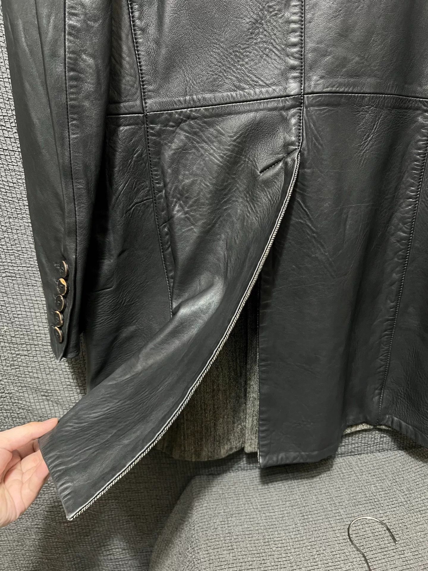 Isaac Sellam Experience dark leather overcoat by isaac sellam experience Size US M / EU 48-50 / 2 - 4 Thumbnail