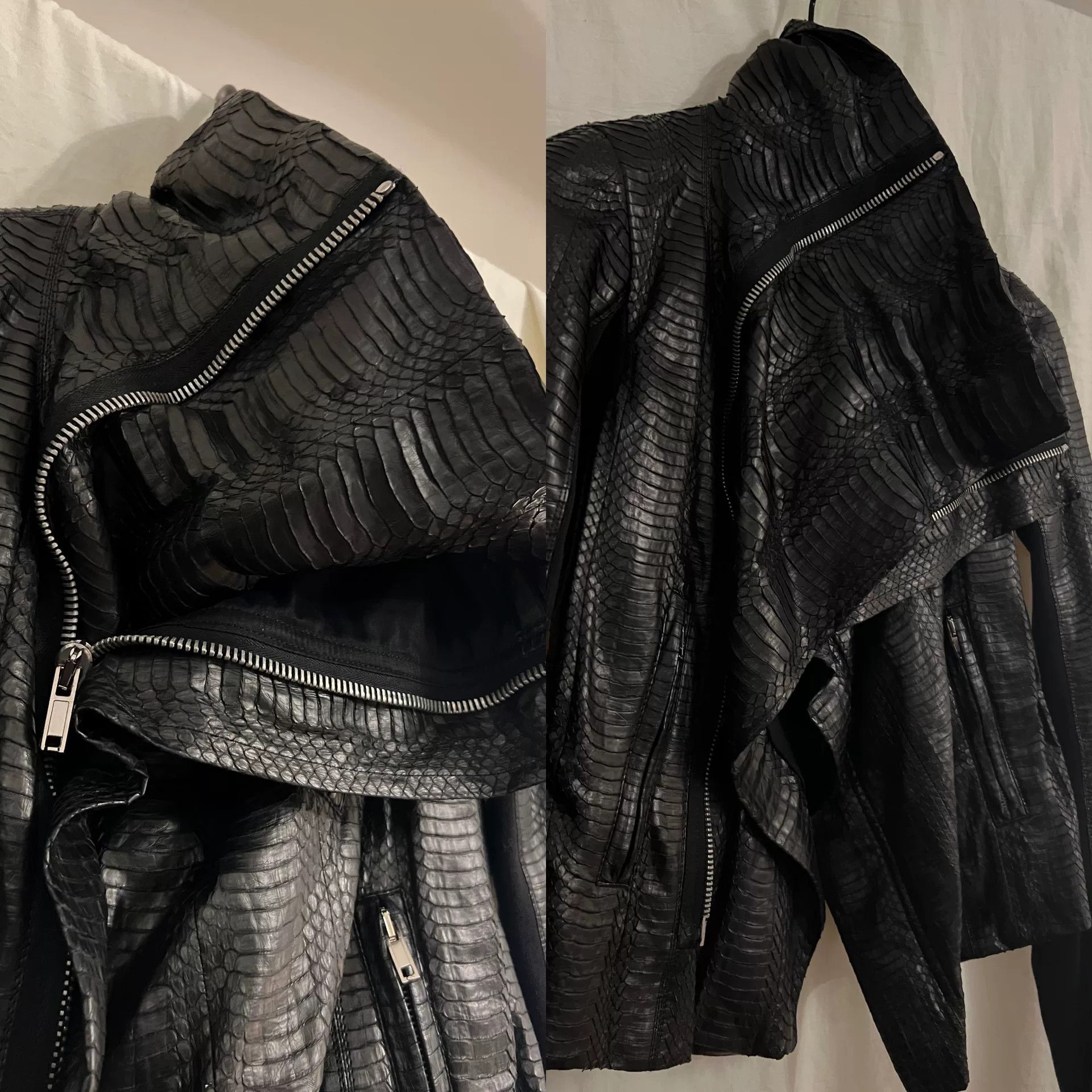 Rick Owens rare rick owens snakeskin motorcycle jacket Size M / US 6-8 / IT 42-44 - 5 Thumbnail