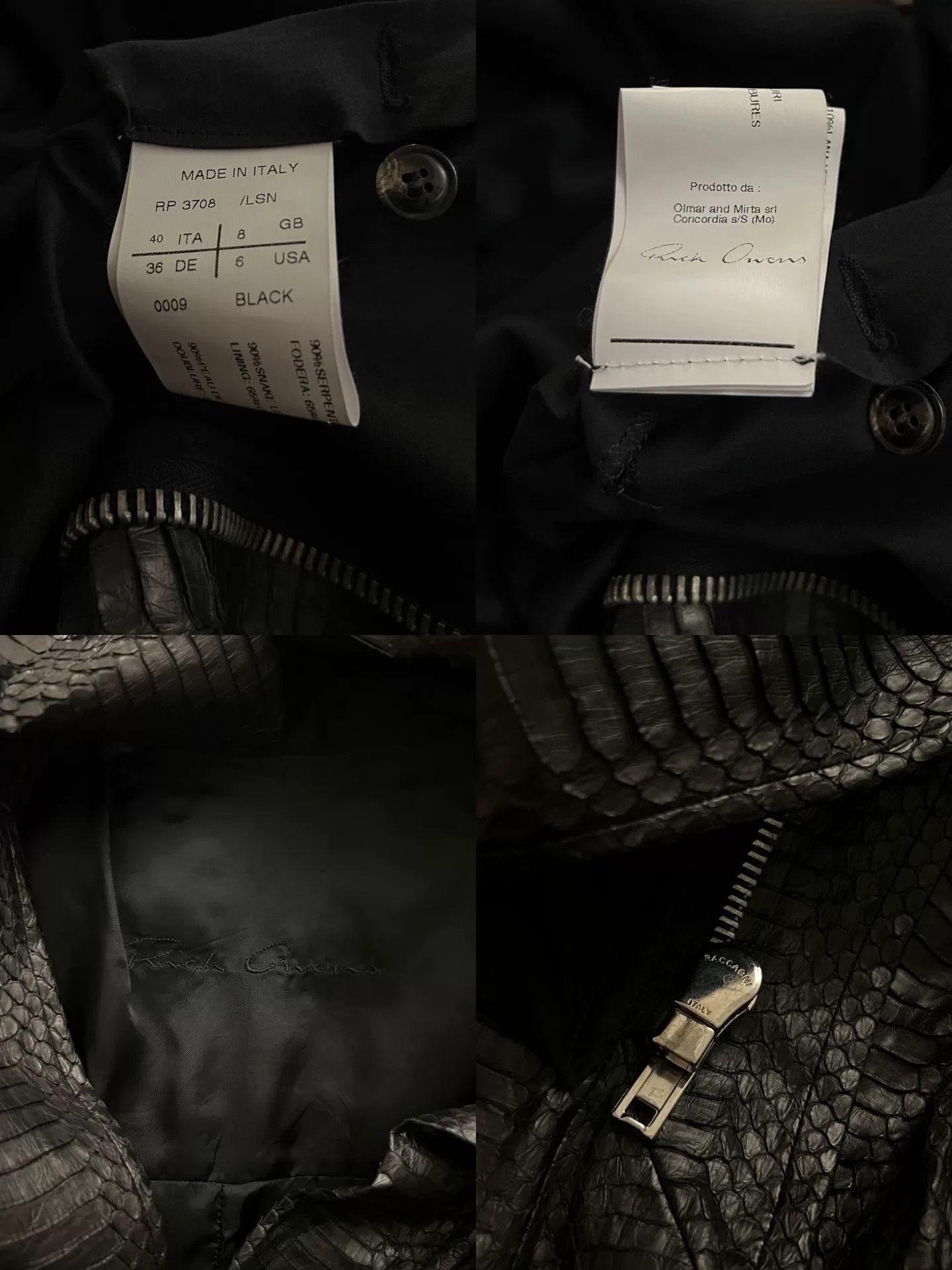 Rick Owens rare rick owens snakeskin motorcycle jacket Size M / US 6-8 / IT 42-44 - 9 Thumbnail