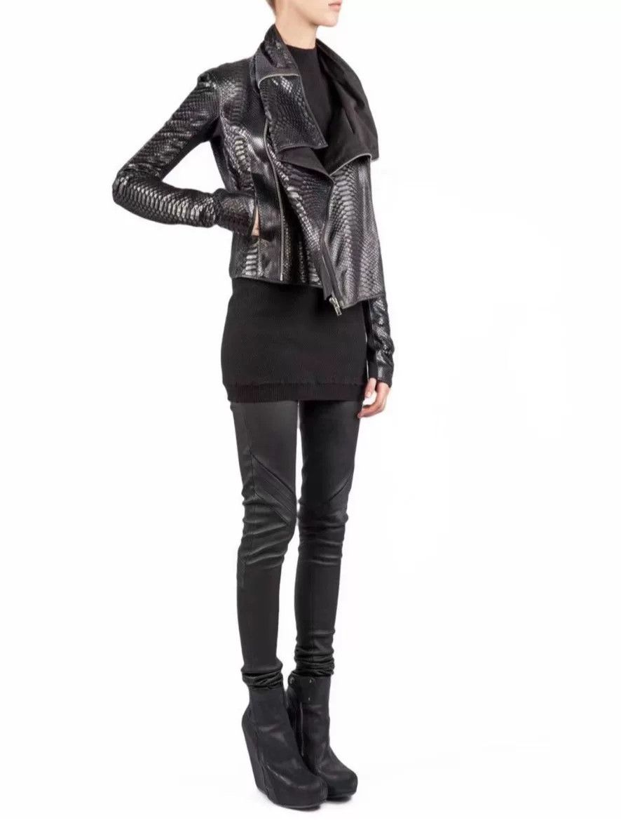 Rick Owens rare rick owens snakeskin motorcycle jacket Size M / US 6-8 / IT 42-44 - 8 Thumbnail