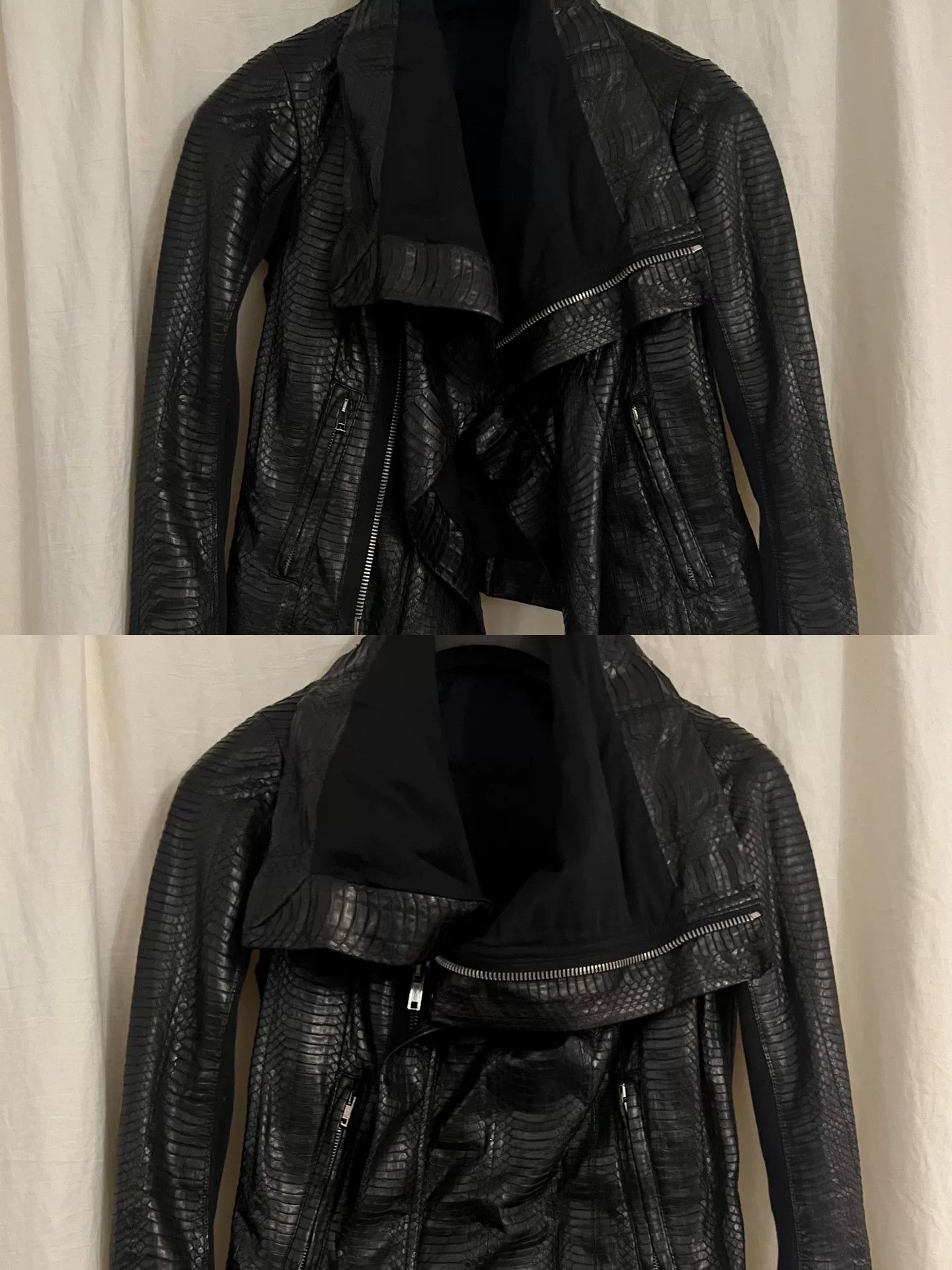 Rick Owens rare rick owens snakeskin motorcycle jacket Size M / US 6-8 / IT 42-44 - 7 Thumbnail