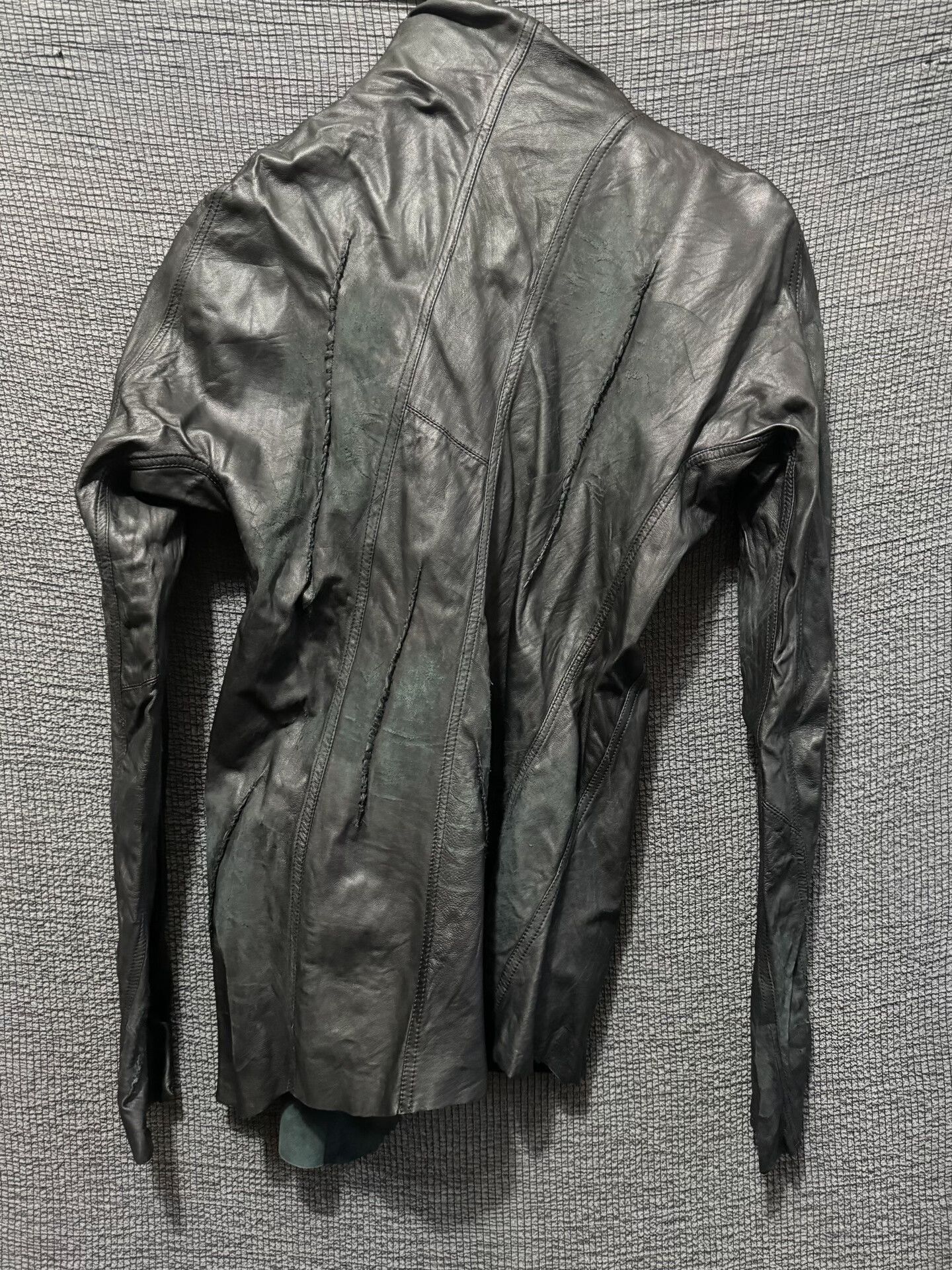 Sandrine Philippe dark avant-garde leather jacket Size US L / EU 52-54 / 3 - 2 Thumbnail