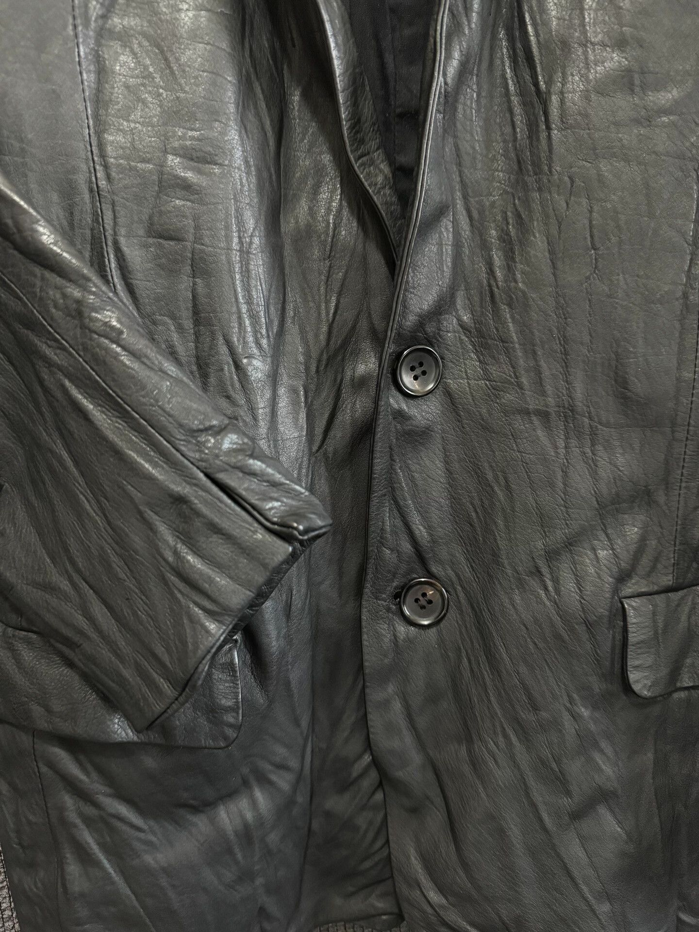 Julius avant-garde crumpled leather suit jacket Size US S / EU 44-46 / 1 - 2 Thumbnail