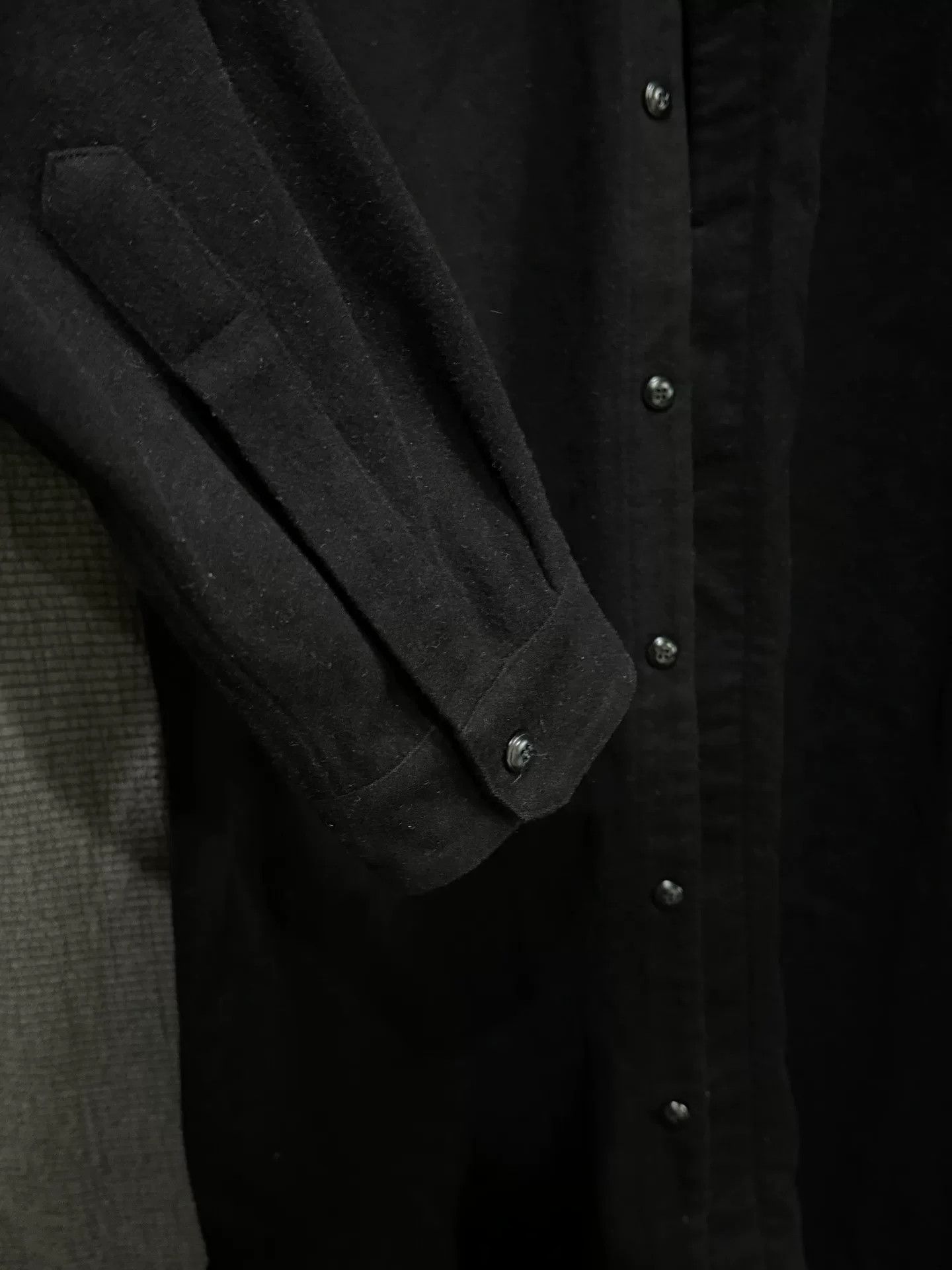 Rick Owens Rick Owens Irregular High Neck Wool Shirt Size US L / EU 52-54 / 3 - 5 Thumbnail