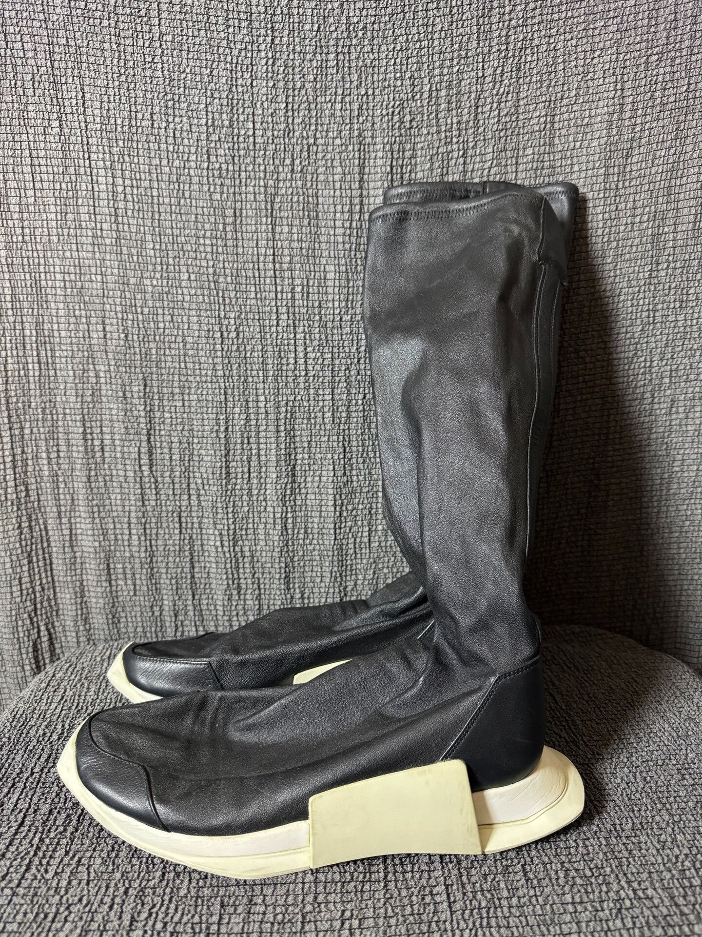 Rick Owens Rick Owens x Adidas High Top Leather Boots Size US 7 / EU 40 - 4 Thumbnail