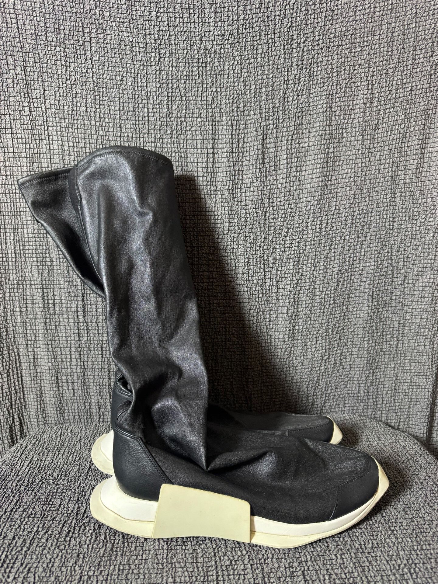 Rick Owens Rick Owens x Adidas High Top Leather Boots Size US 7 / EU 40 - 3 Thumbnail