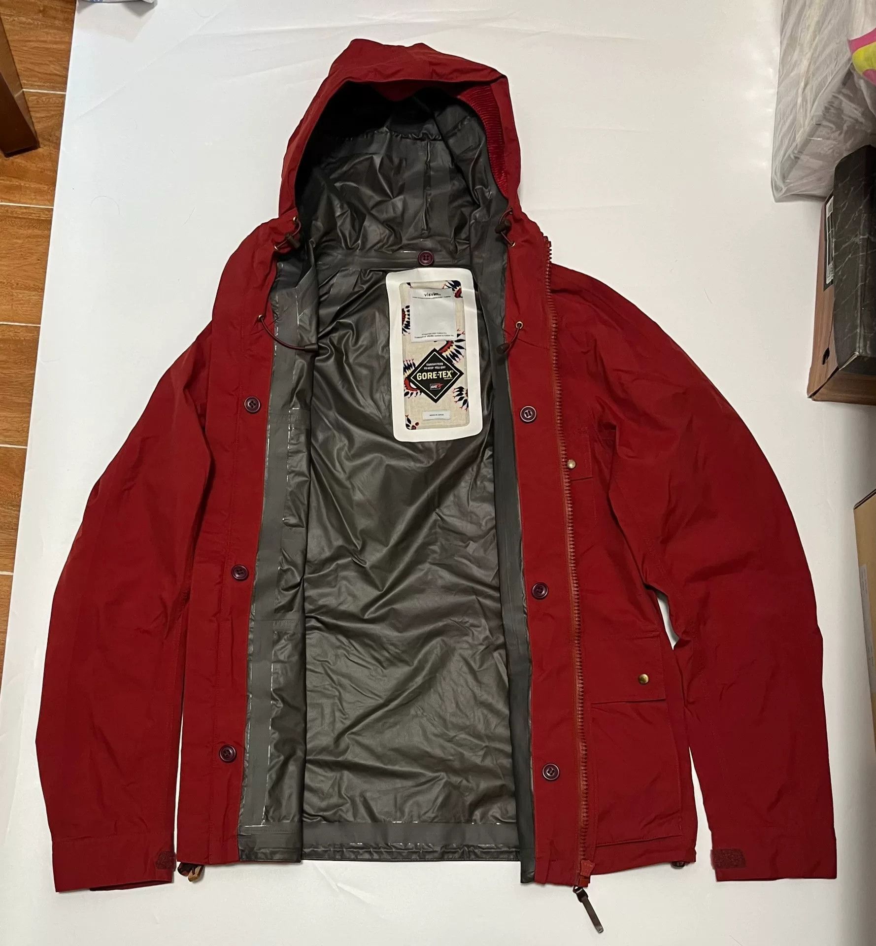 Visvim visvim red hooded jacket with tags Size US M / EU 48-50 / 2 - 3 Thumbnail