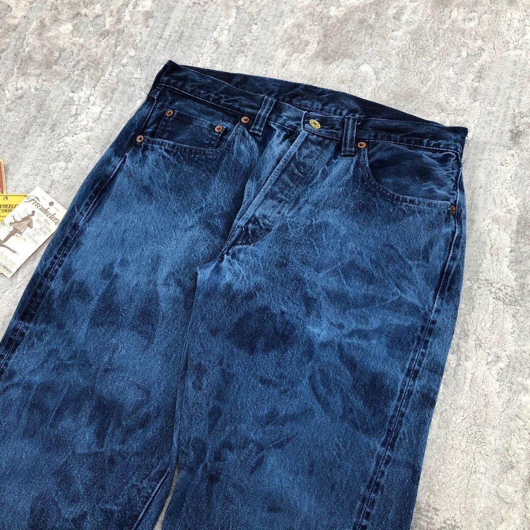 Freewheelers Freewheelers Blue Dyed Vintage Denim Pants Size US 32 / EU 48 - 3 Thumbnail