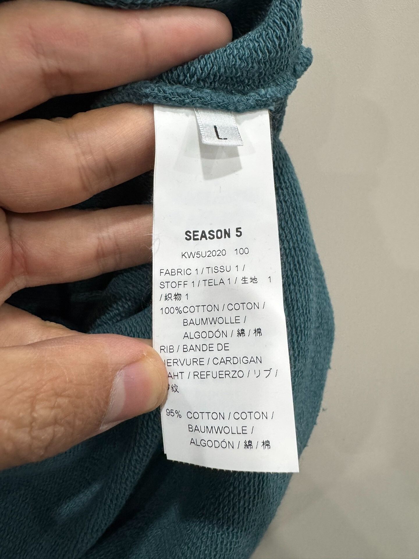 Yeezy yeezy season 5 blue hoodie size L Size US L / EU 52-54 / 3 - 8 Thumbnail