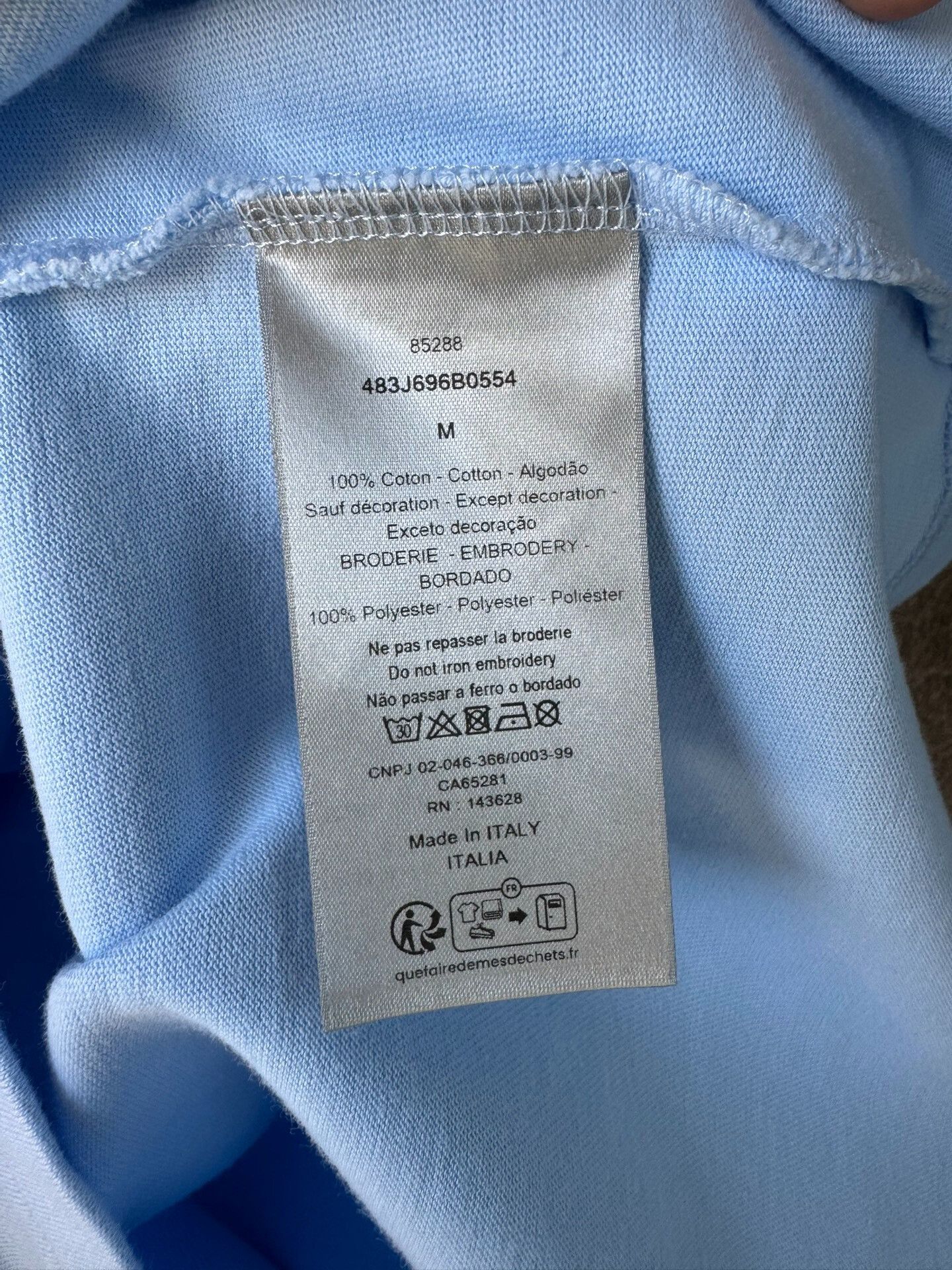 Dior Dior Embroidered Blue Short Sleeve Shirt Size US M / EU 48-50 / 2 - 8 Thumbnail
